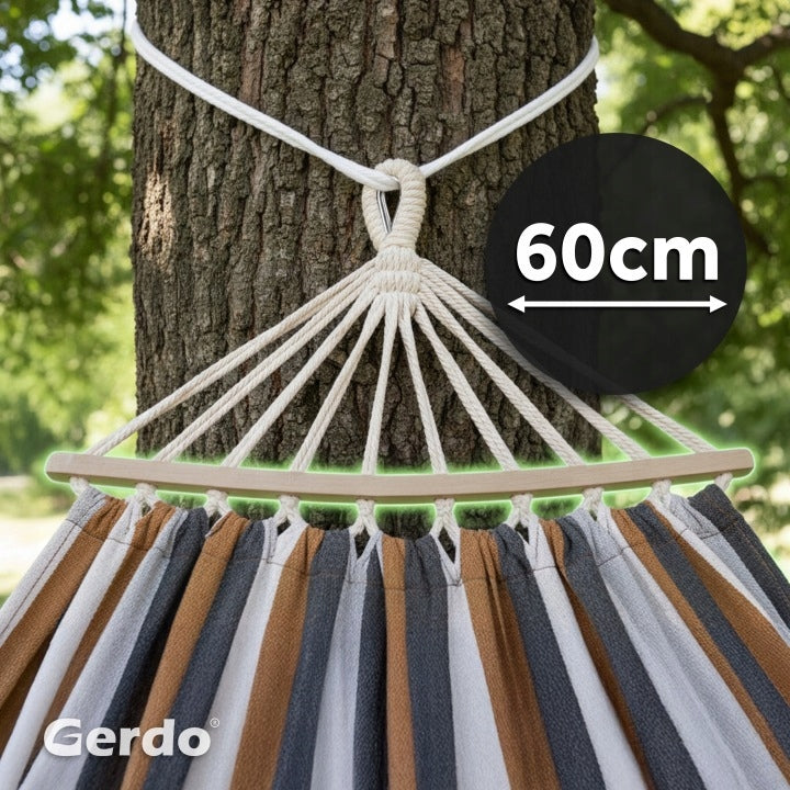 HAMAK OGRODOWY DWUOSOBOWY XXL HUŚTAWKA DUŻY PAŁĄK TURYSTYCZNY + POKROWIEC Total length 260 cm