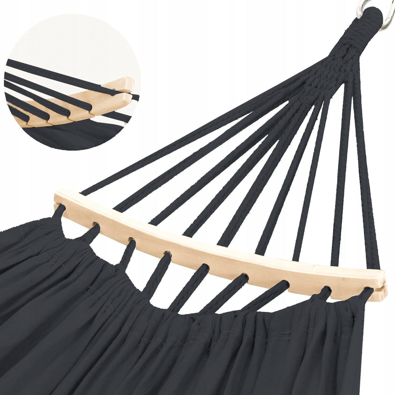 HAMMOCK 2 PERSON GARDEN SWING STRONG ROUND REINFORCED HEADBAND LARGE BAG Style modern