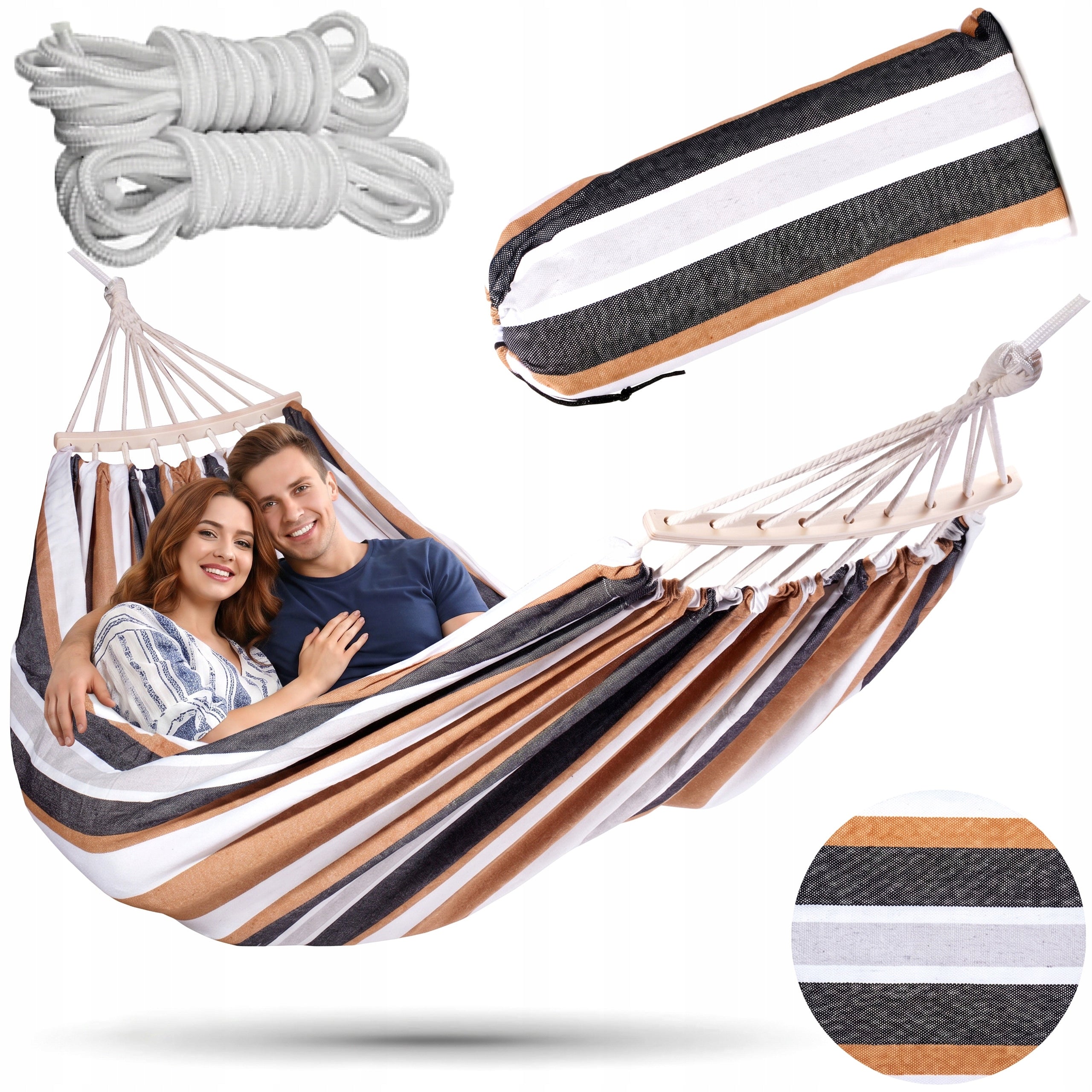 HAMMOCK FOR GARDEN LARGE XXL DOUBLE STRONG MATERIAL GARDEN TOURIST