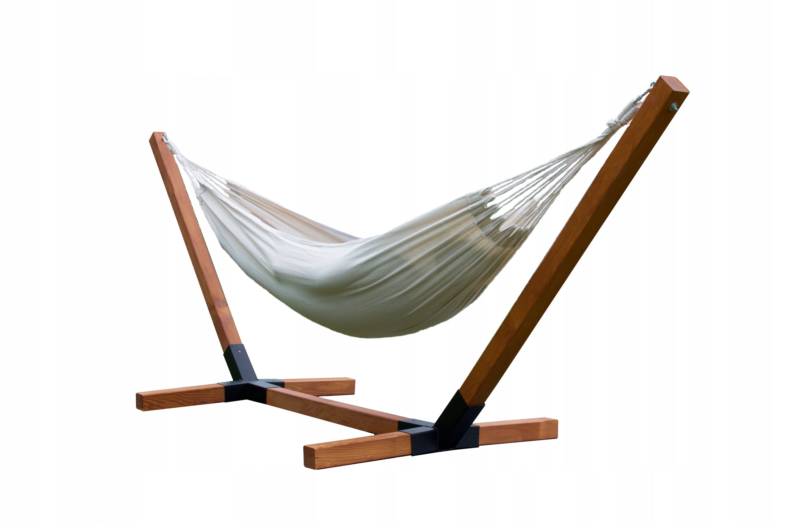 HAMMOCK FRAME DECKCHAIR large thick beech wood 65x65mm impregnated 350kg Manufacturer no brand