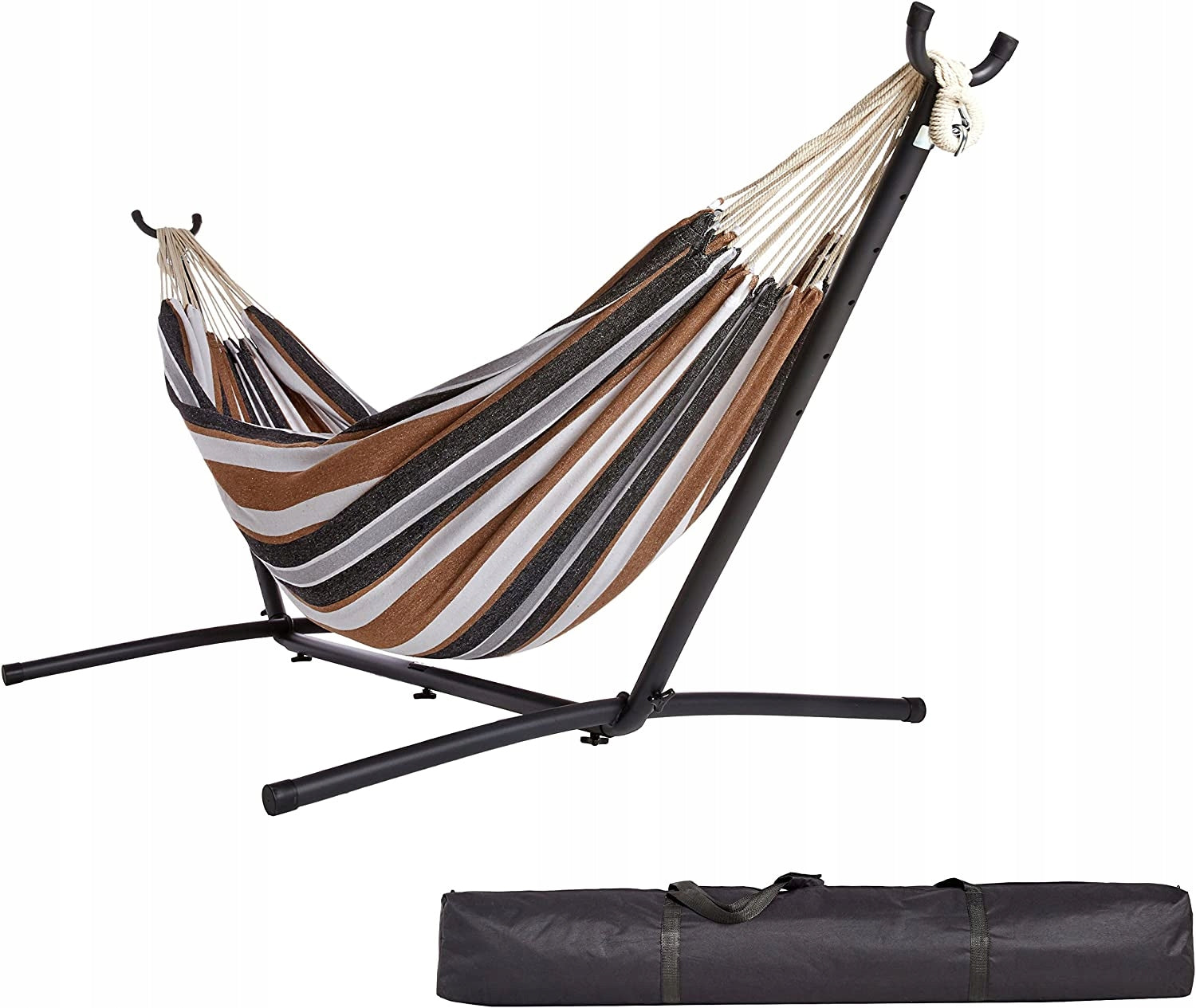 HAMMOCK WITH FRAME Frame for hammock GARDEN HAMMOCK TWO-PERSON 200KG + BAG
