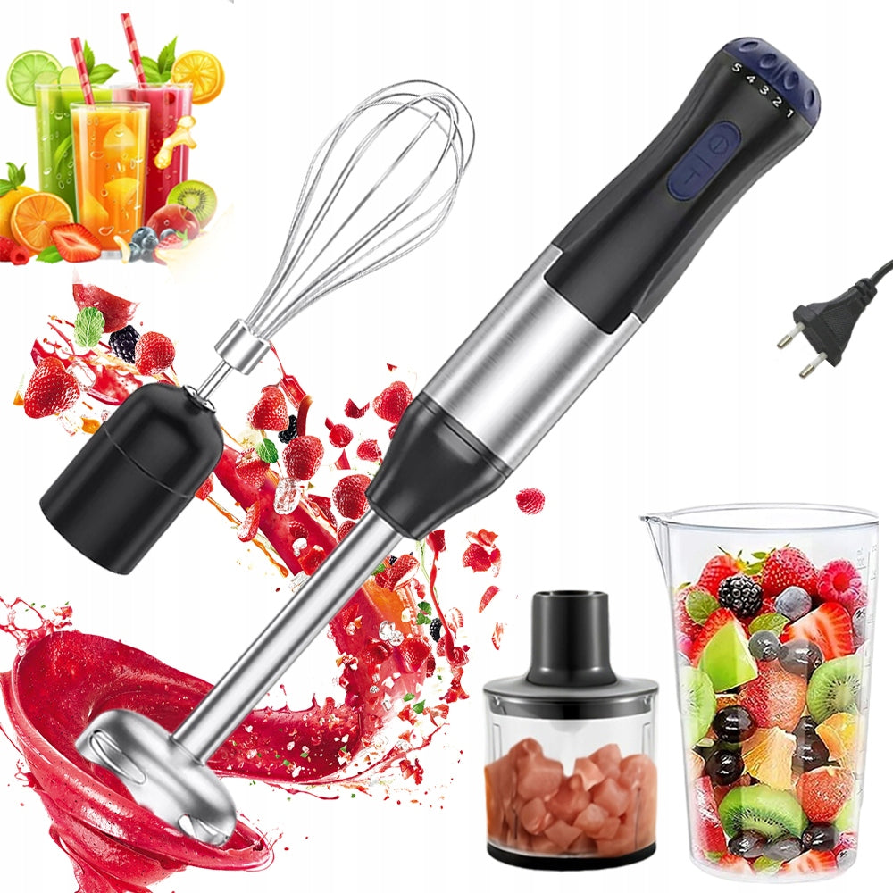 HAND BLENDER 1000W FOR COCKTAILS SOUP PUREE TURBO FUNCTION REPLACEABLE TIPS