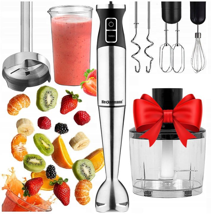 HAND BLENDER 1200W MULTI-PURPOSE BLENDER BEATER TIP SHREDDER