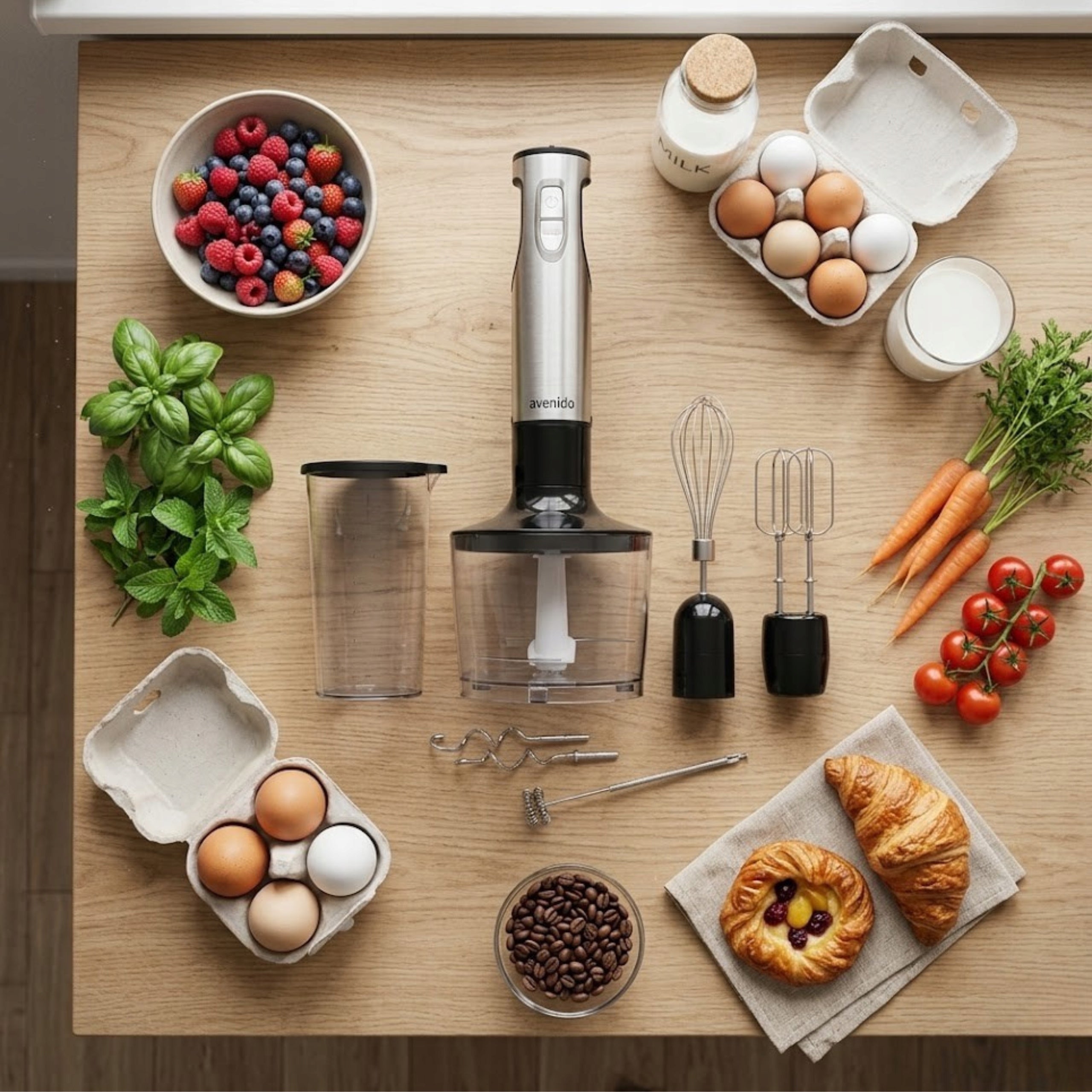 HAND BLENDER 1800W FOOD PROCESSOR MIXER SHAKER TITANIUM BEATER Manufacturer code AV4636