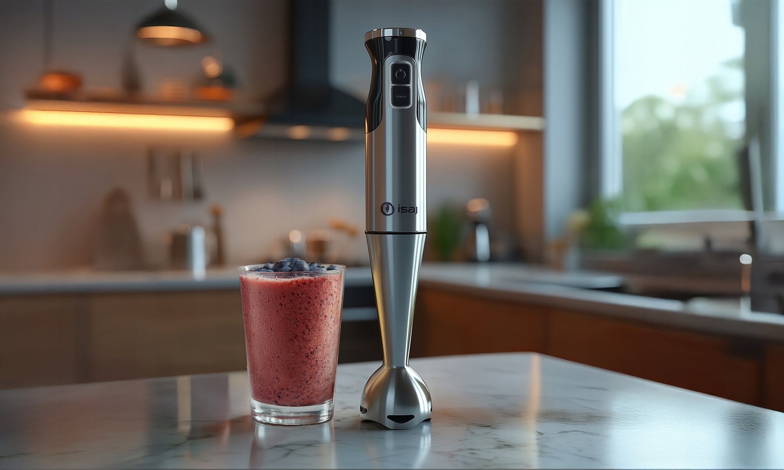HAND BLENDER ISAJ BL1 MULTIFUNCTION MIXER TURBO 1400W TITANIUM BLADES Manufacturer code 3010