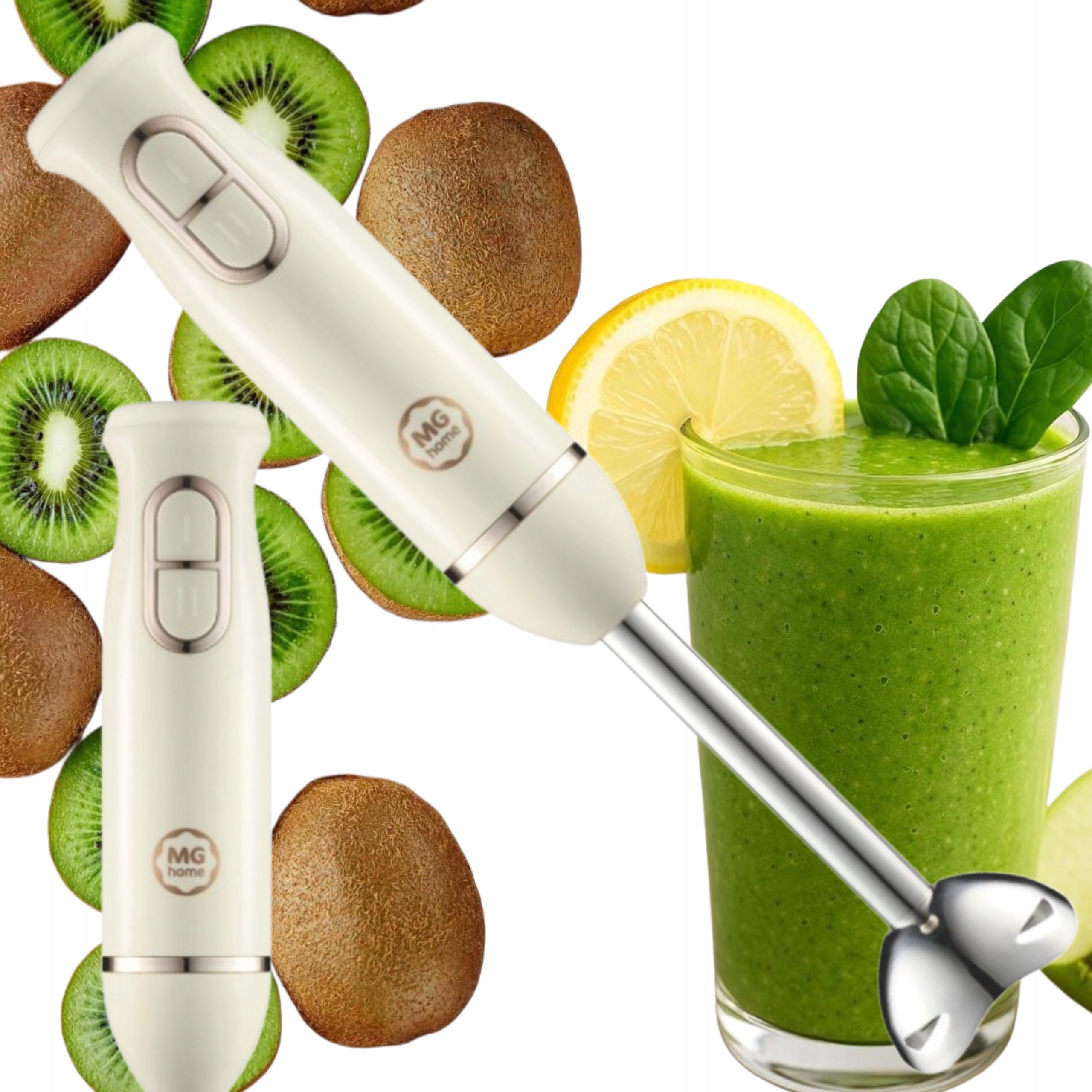 HAND BLENDER MG HOME 300 IN CREAM WITH ADJUSTABLE SPEED FOR COCKTAIL SOUPS
