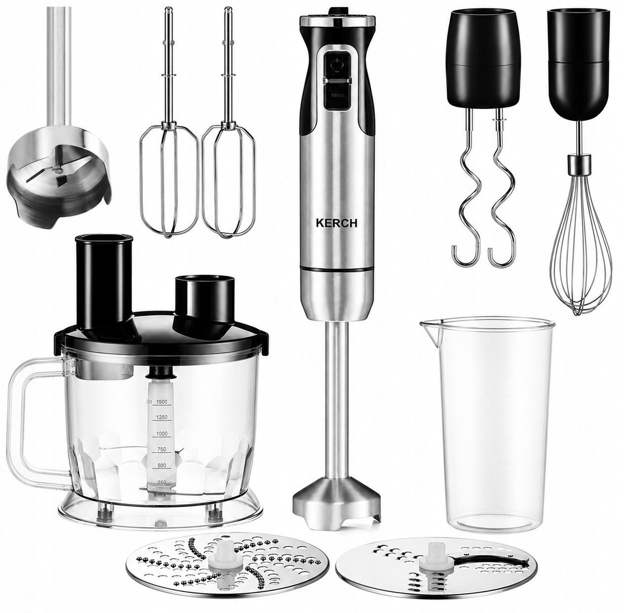 HAND BLENDER MULTIFUNCTION MIXER KERCH ACTIVE 1800W TURBO +ACCESSORIES