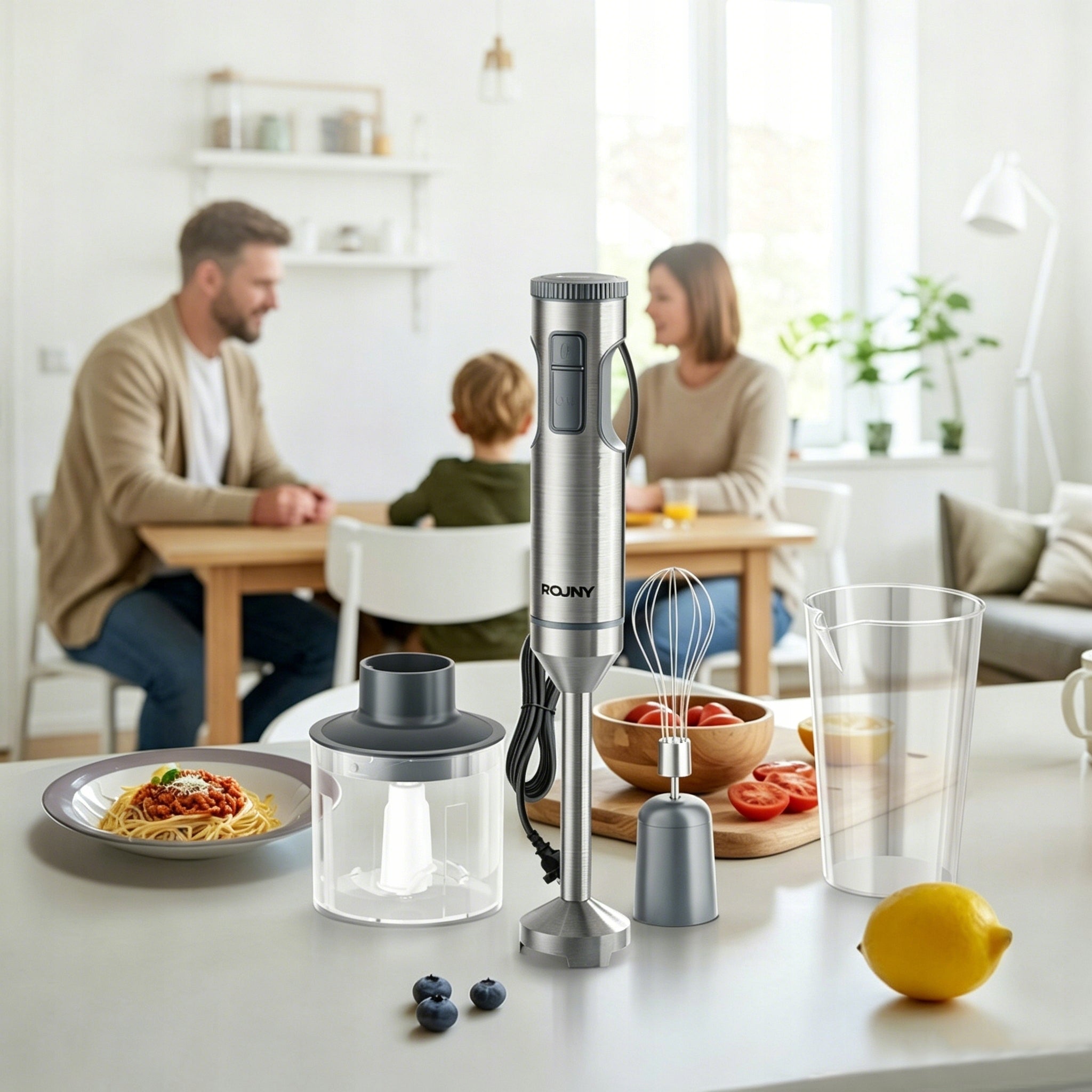 HAND BLENDER MULTIFUNCTION MIXER SHREDDER POWERFUL 4IN1 TITANIUM BLADES Brand no brand