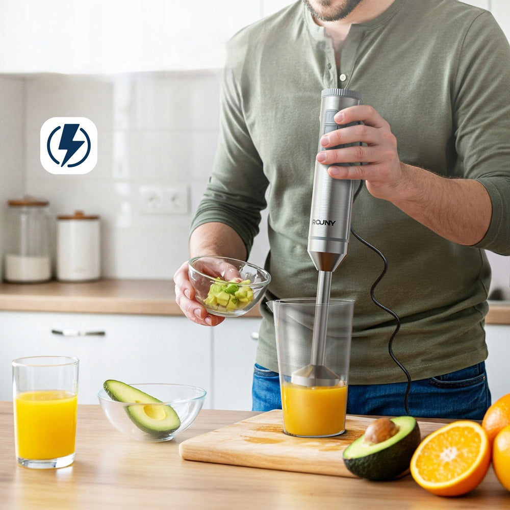 HAND BLENDER MULTIFUNCTION MIXER SHREDDER POWERFUL 4IN1 TITANIUM BLADES Packaging status original