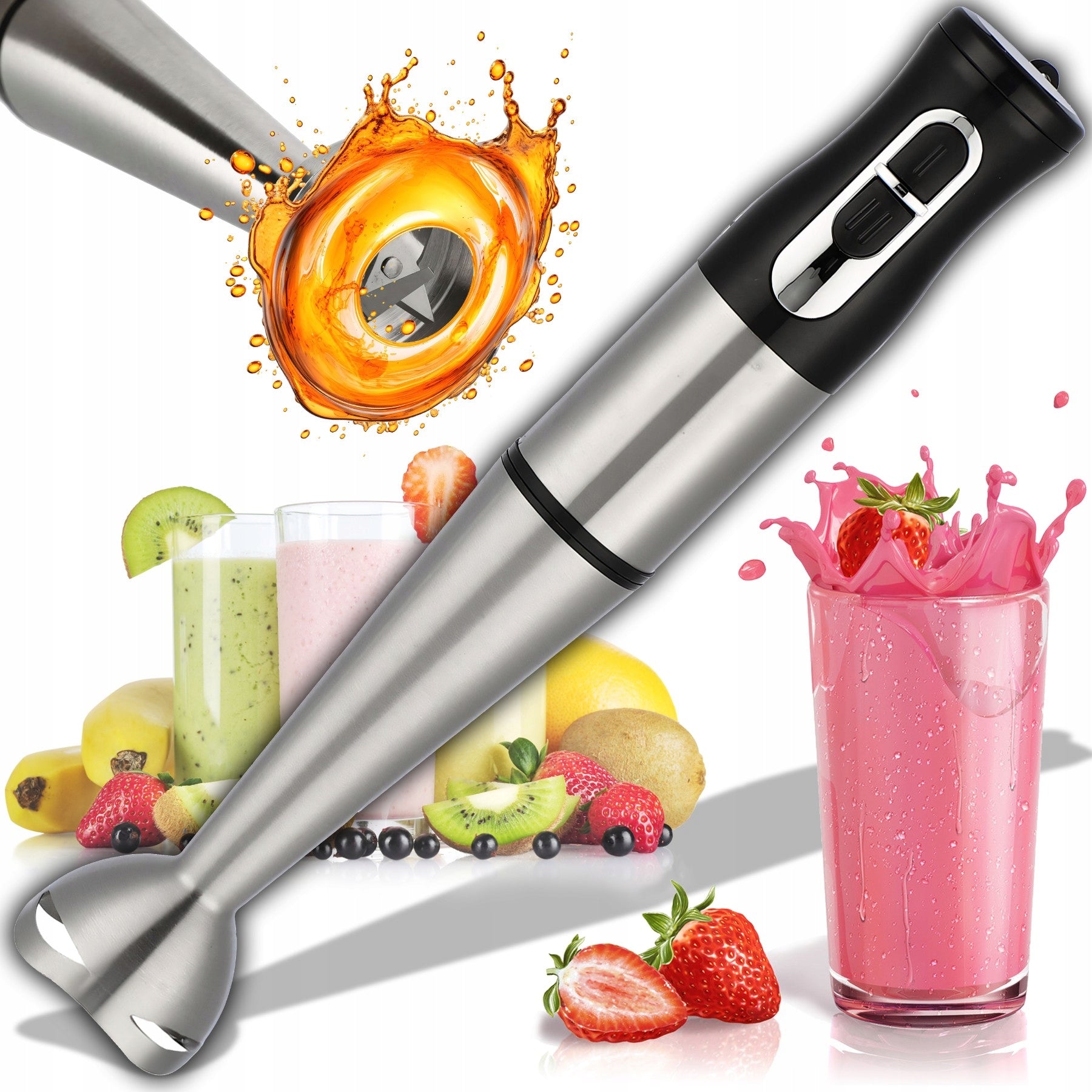 HAND BLENDER MULTIFUNCTIONAL KITCHEN ROBOT FOR SMOOTHIE CREAM TURBO 1200W