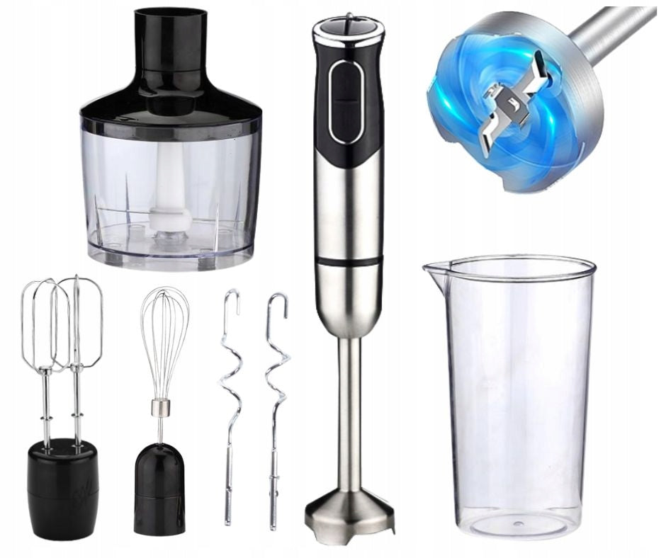 HAND BLENDER MULTIFUNCTIONAL STRONG TITANIUM BLADES SET 6IN1 AKCESORIA Manufacturer code 4685