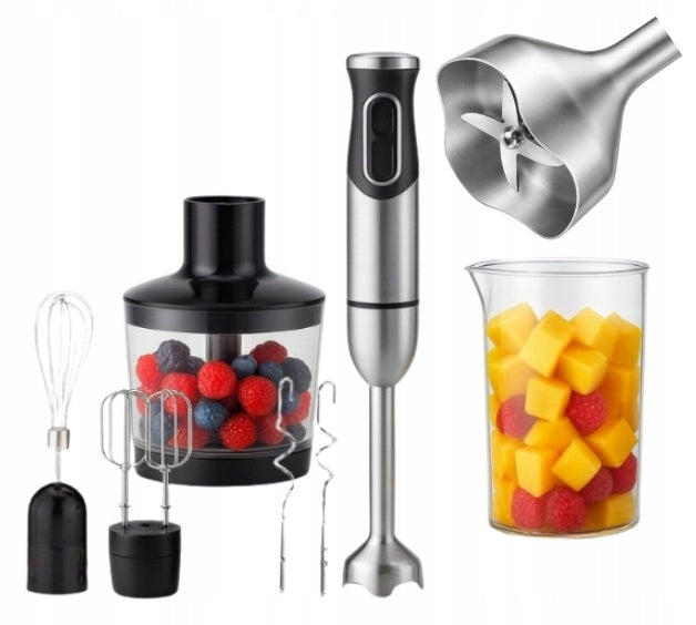 HAND BLENDER MULTIFUNCTIONAL STRONG TITANIUM BLADES SET 6IN1 AKCESORIA