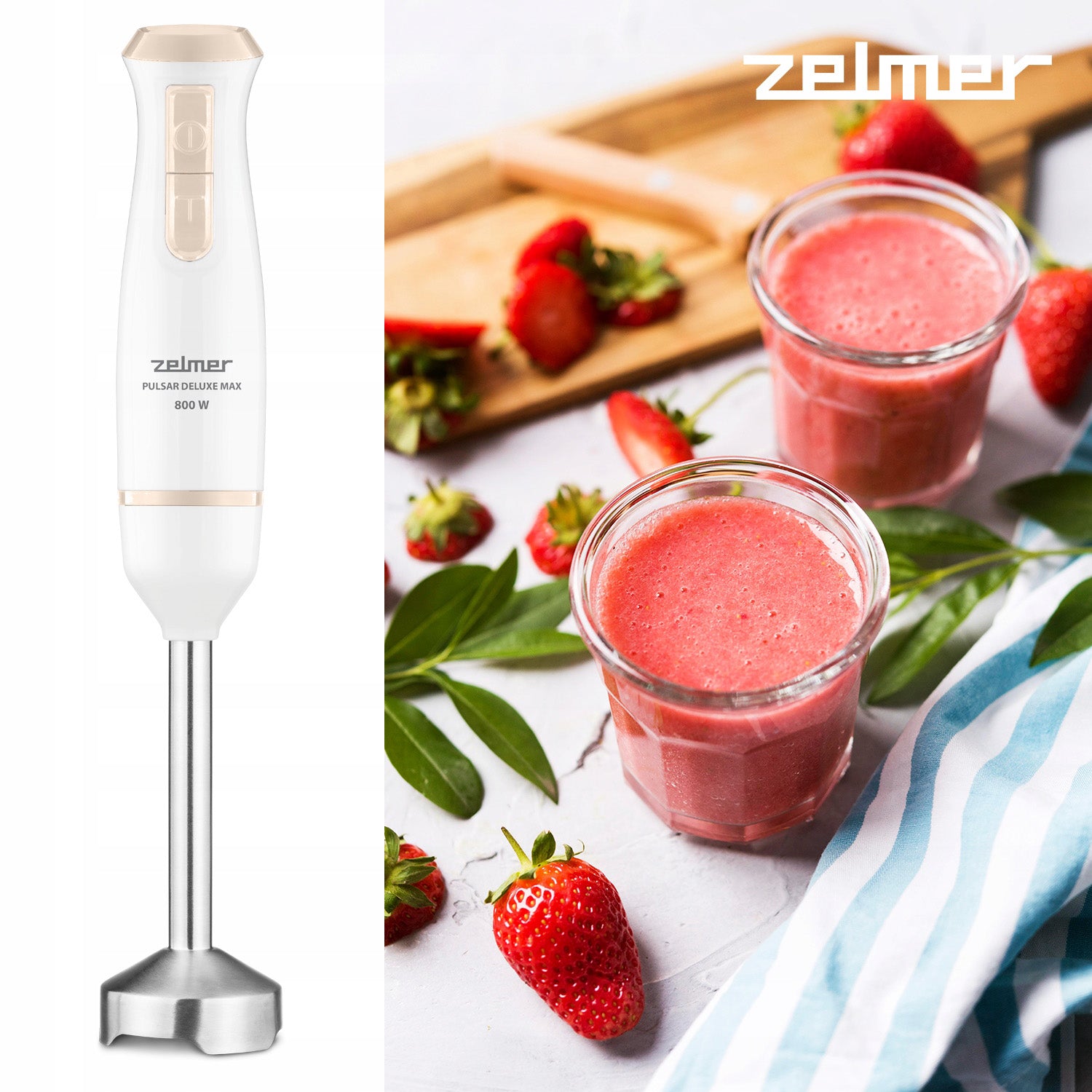 HAND BLENDER ZHB4562I ZELMER KITCHEN MIXER ROBOT TURBO 800W Model ZHB4562I Pulsar Deluxe Max
