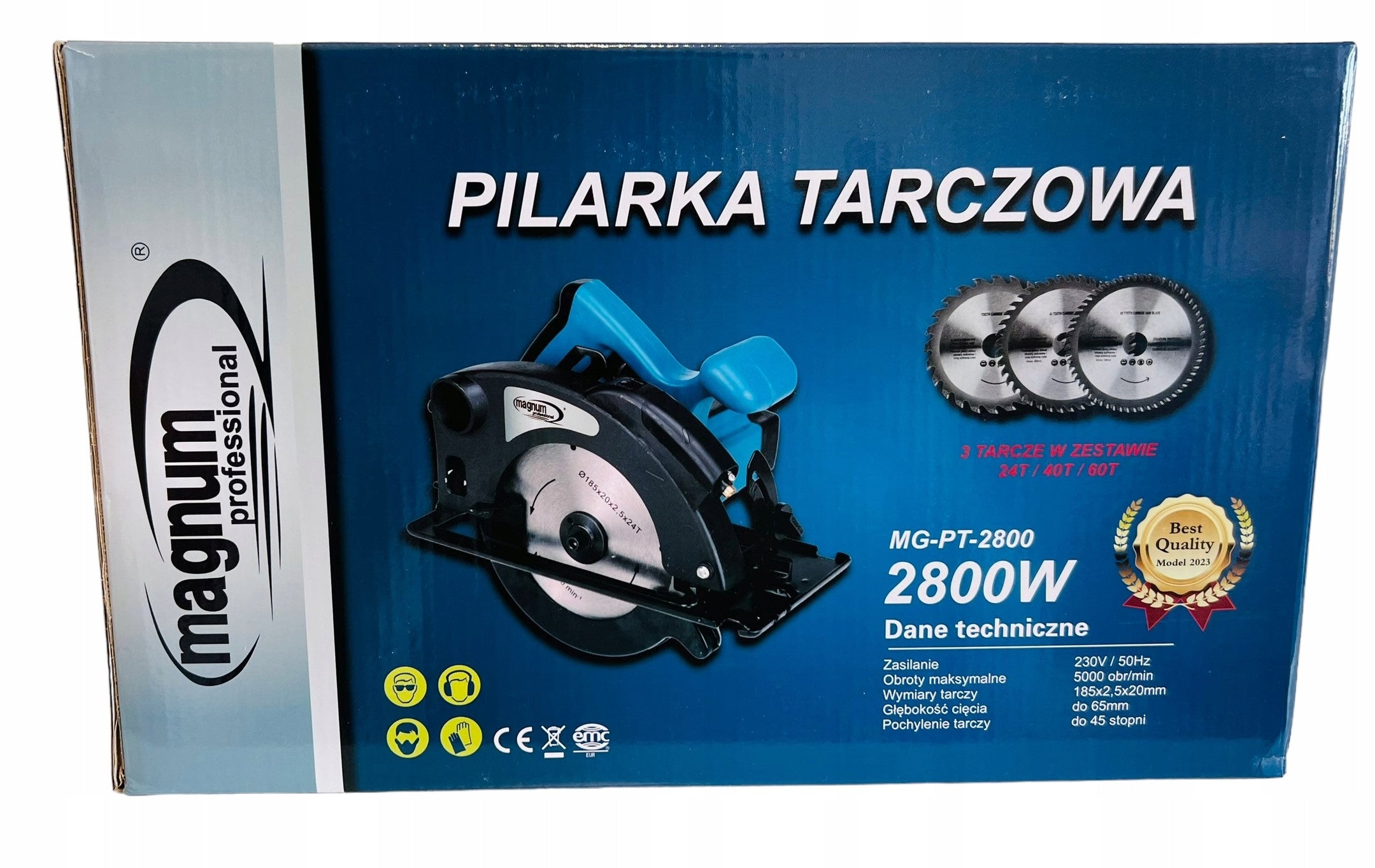 HAND CIRCULAR SAW WITH LASER SAW CUTTER + 3 DISCS STRONG 2800W Maximum power 2800 W