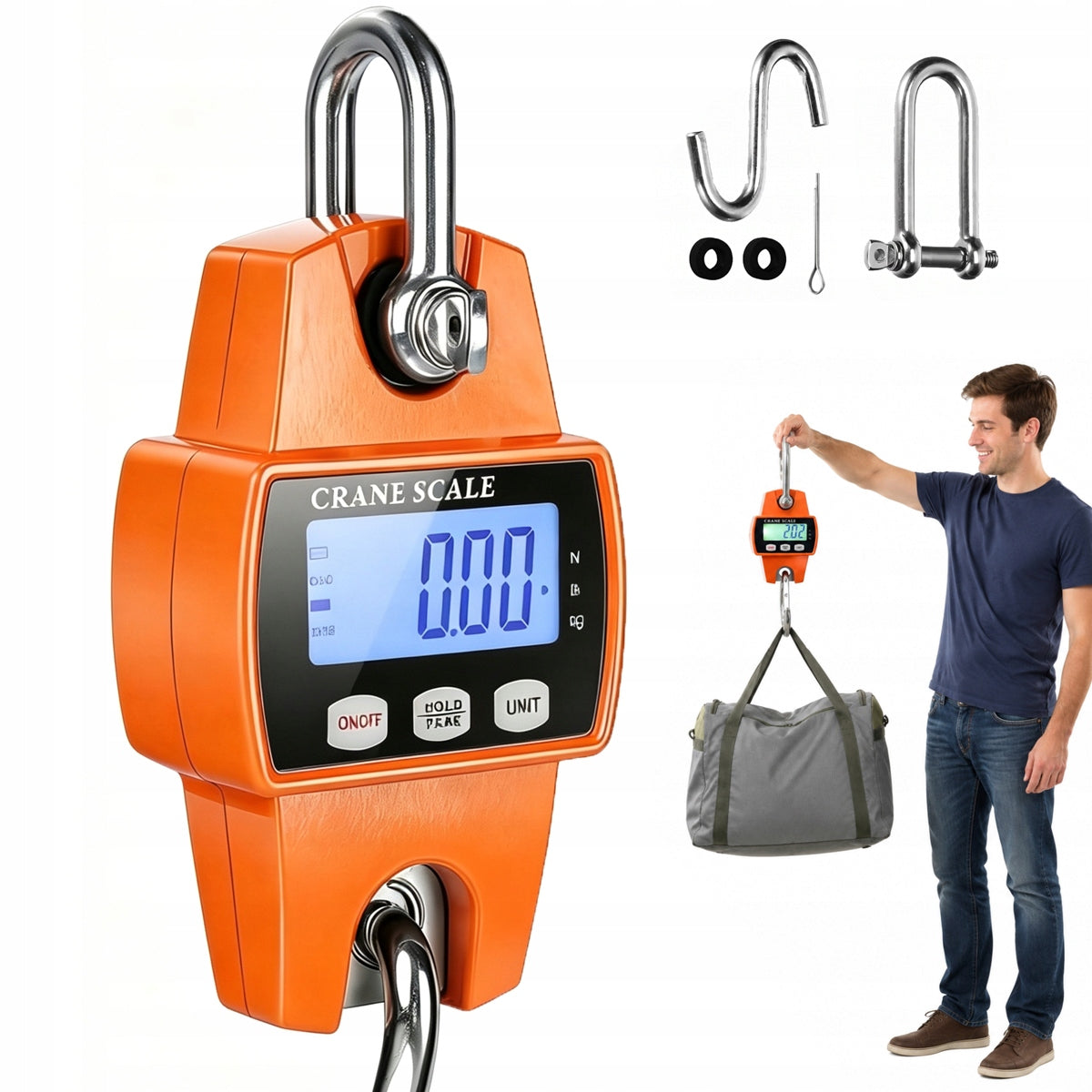 HAND HOOK SCALE MAX 300KG for Farm and Fishing Hunting