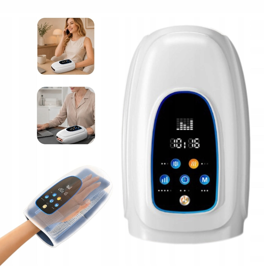 HAND MASSAGER WIRELESS ACUPRESSURE PNEUMATIC HEATING VIBRATION