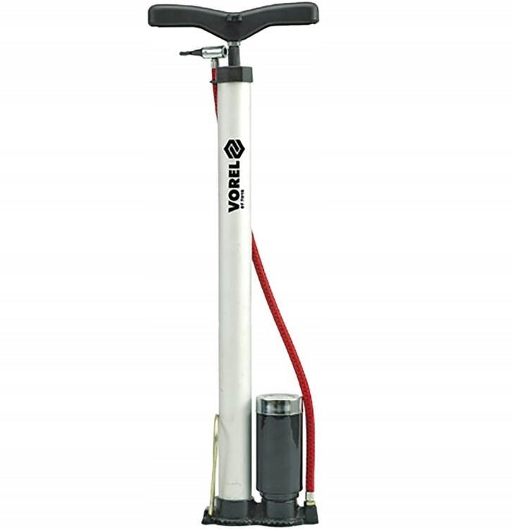 HAND PUMP BICYCLE POST WITH PRESSURE GAUGE ALUMINIUM 82021 Brand Vorel