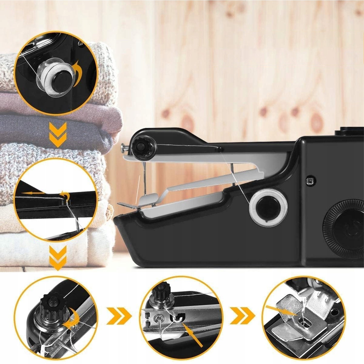 HAND SEWING MACHINE ELECTRIC MINI PORTABLE FOR HOME + ACCESSORIES Product weight 300 g