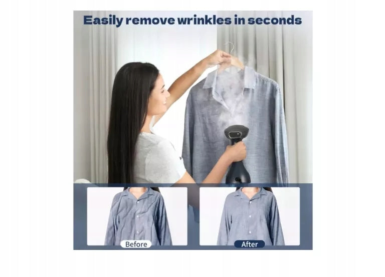 HAND STEAMER FOR CLOTHES 1800W BEAUTURAL STEAMER FOR CLOTHES 25S 2 MODES Power 1800 W