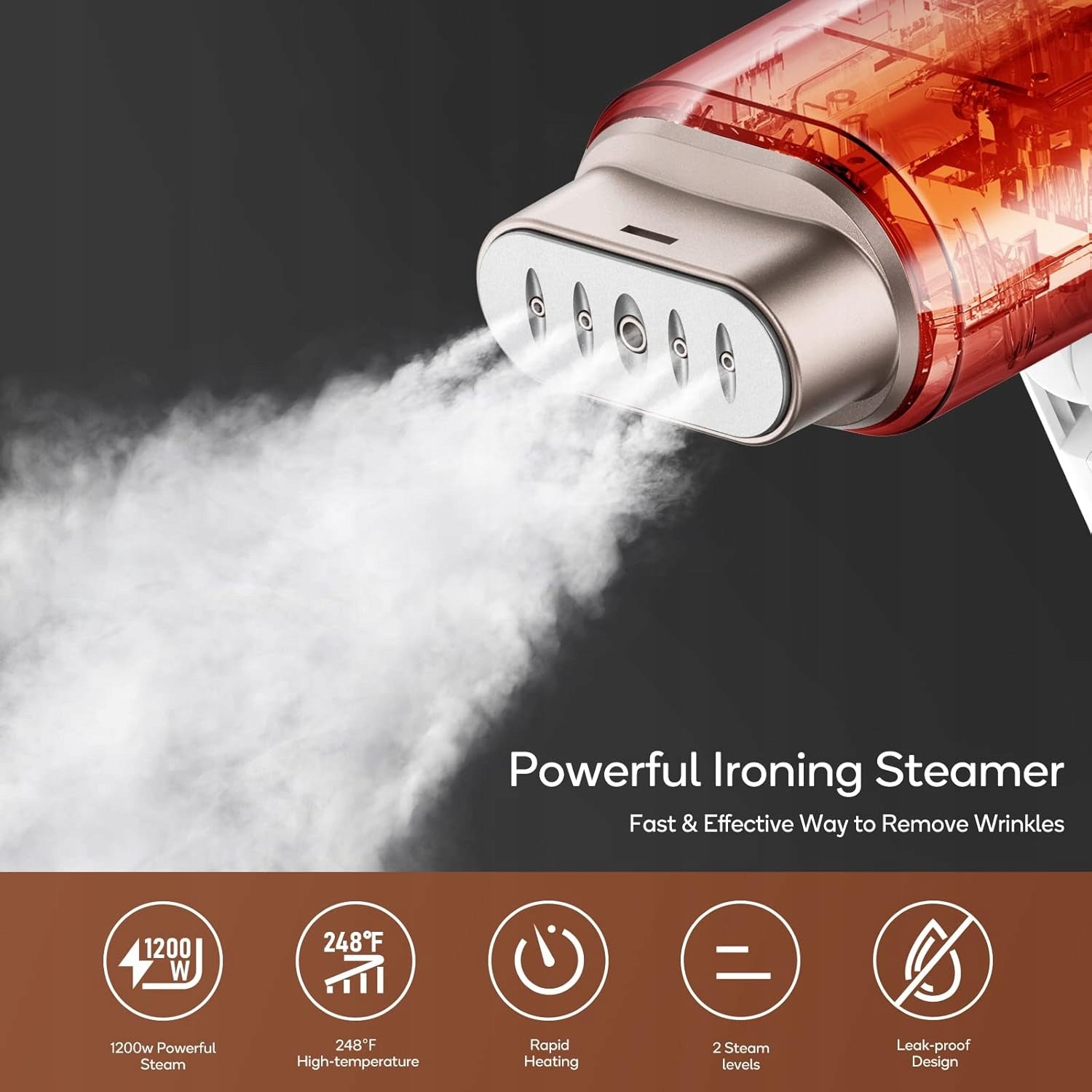 HAND STEAMER NEWBEALER NB 316C STEAM PRESSING 1200W Dominant color white