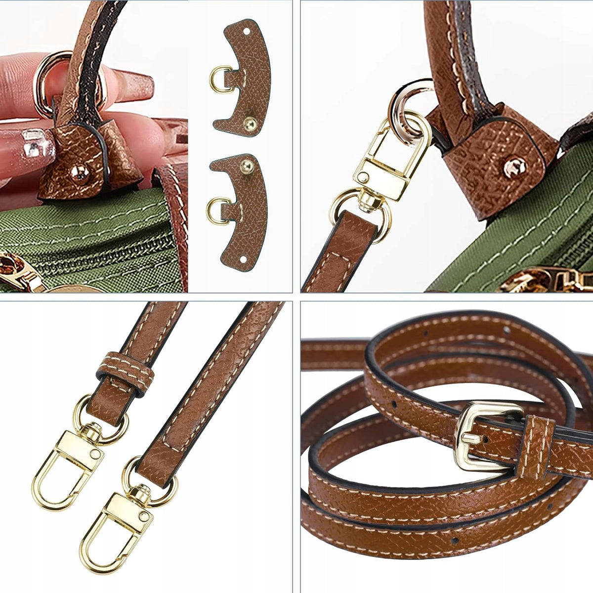 HANDBAG STRAP ADJUSTABLE LEATHER CROSSBODY BROWN Manufacturer code PASEK DO TOREBKI REGULOWANY SKÓRZANY CRO