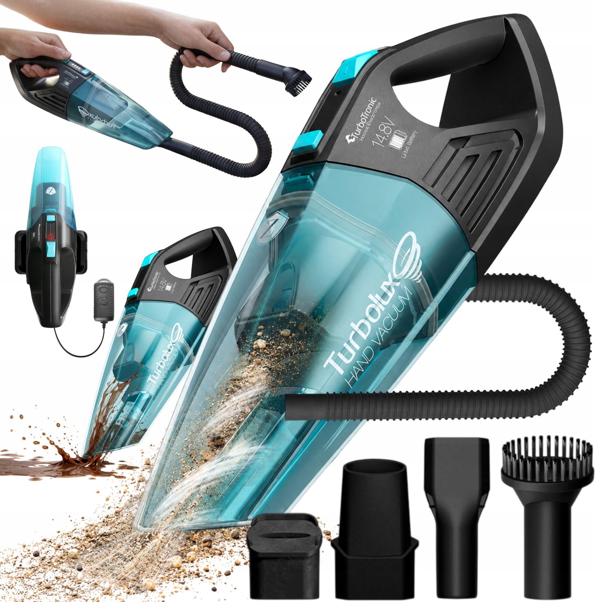 HANDHELD CORDLESS CAR VACUUM CLEANER FOR CAR 8KPA WET DRY 120W