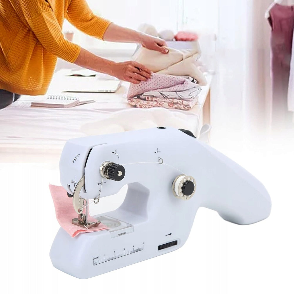 HANDHELD MINI ELECTRIC SEWING MACHINE PORTABLE AUTOMATIC DIY Dominant color blue