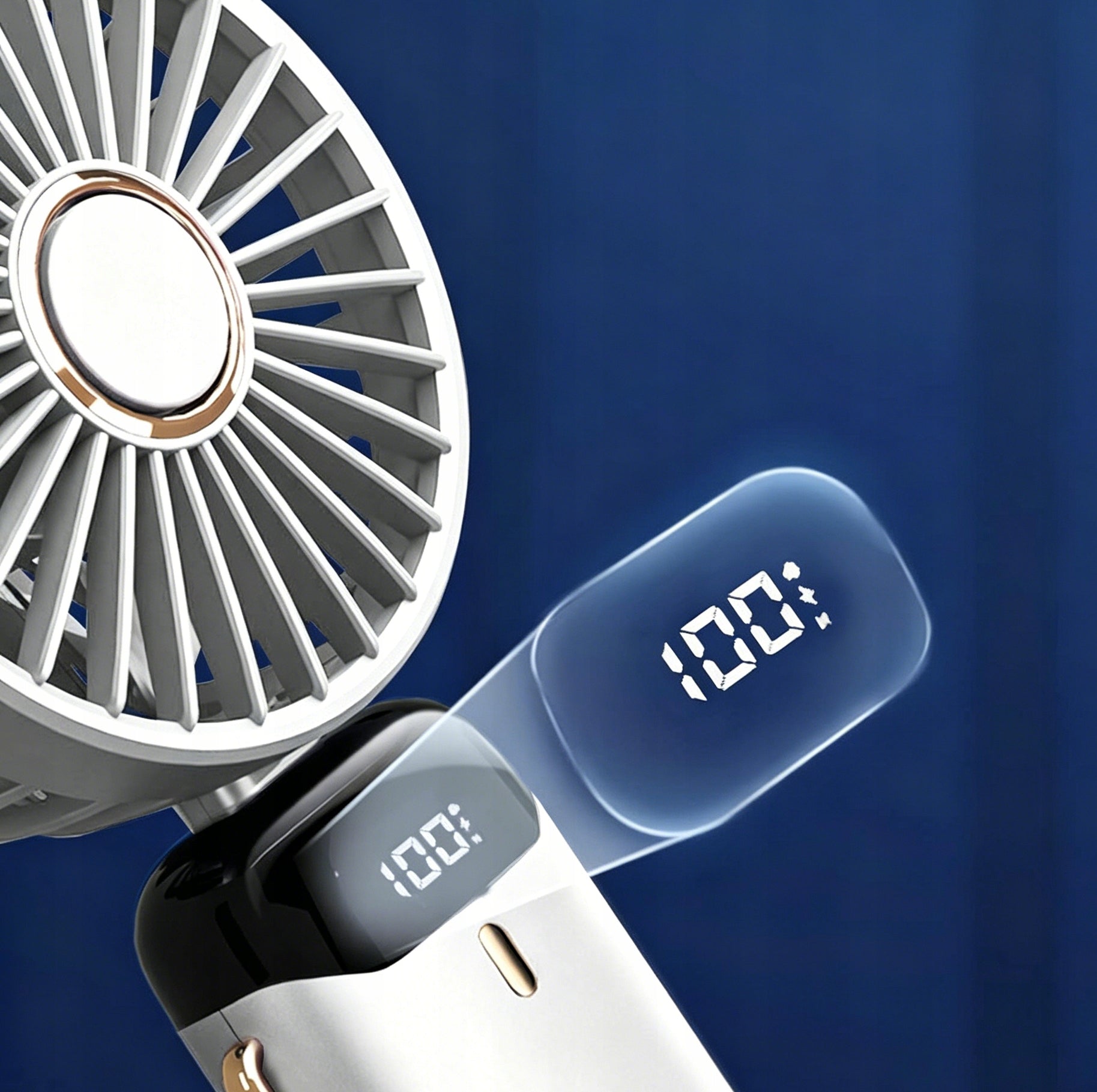 HANDHELD PORTABLE FAN 5000MAH 5 GEARS FOLDABLE RECHARGEABLE TYPE-C Brand no brand