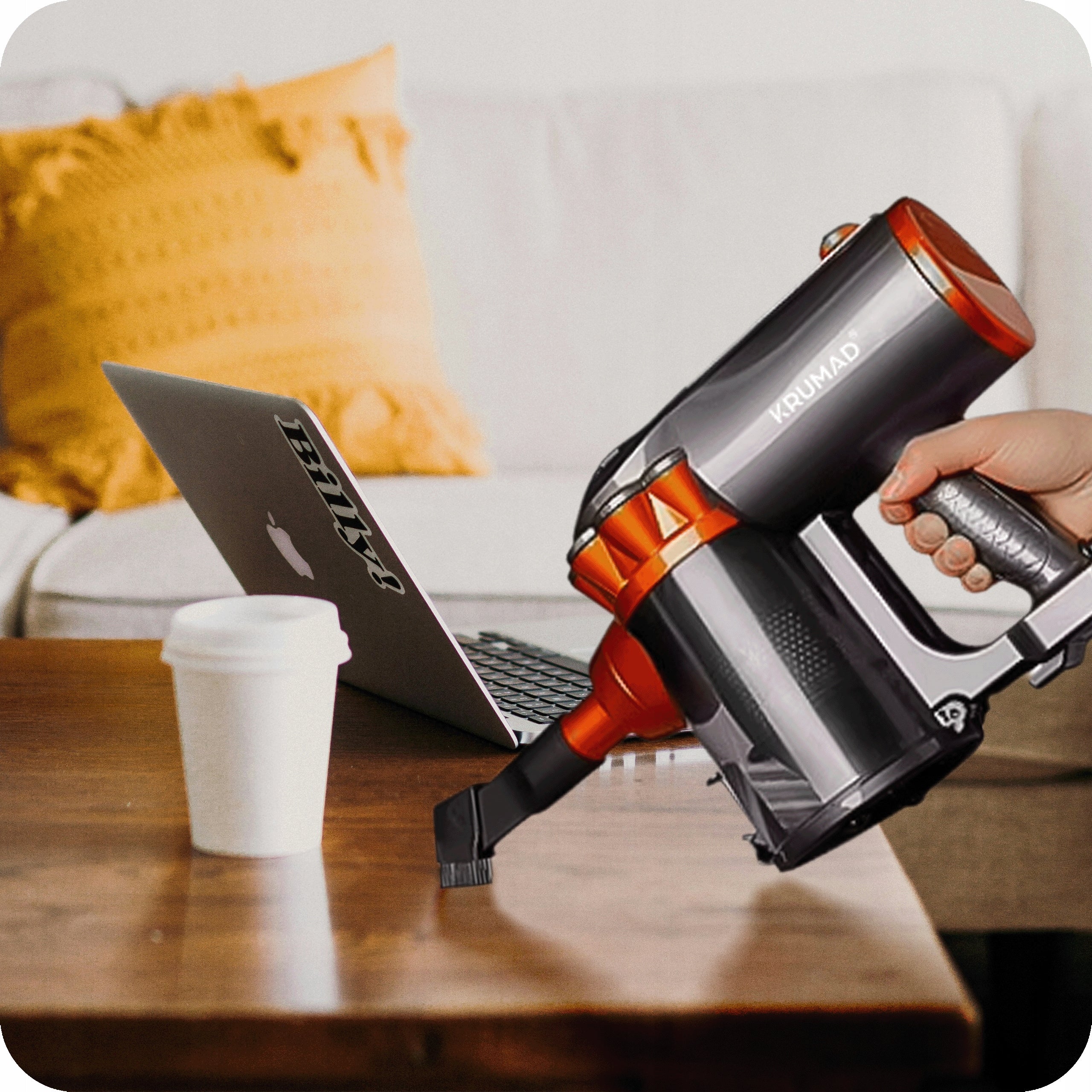 HANDHELD VERTICAL CYCLONE BAGLESS CORDLESS LIGHTWEIGHT 600W 5IN1 VACUUM CLEANER Dominant color black