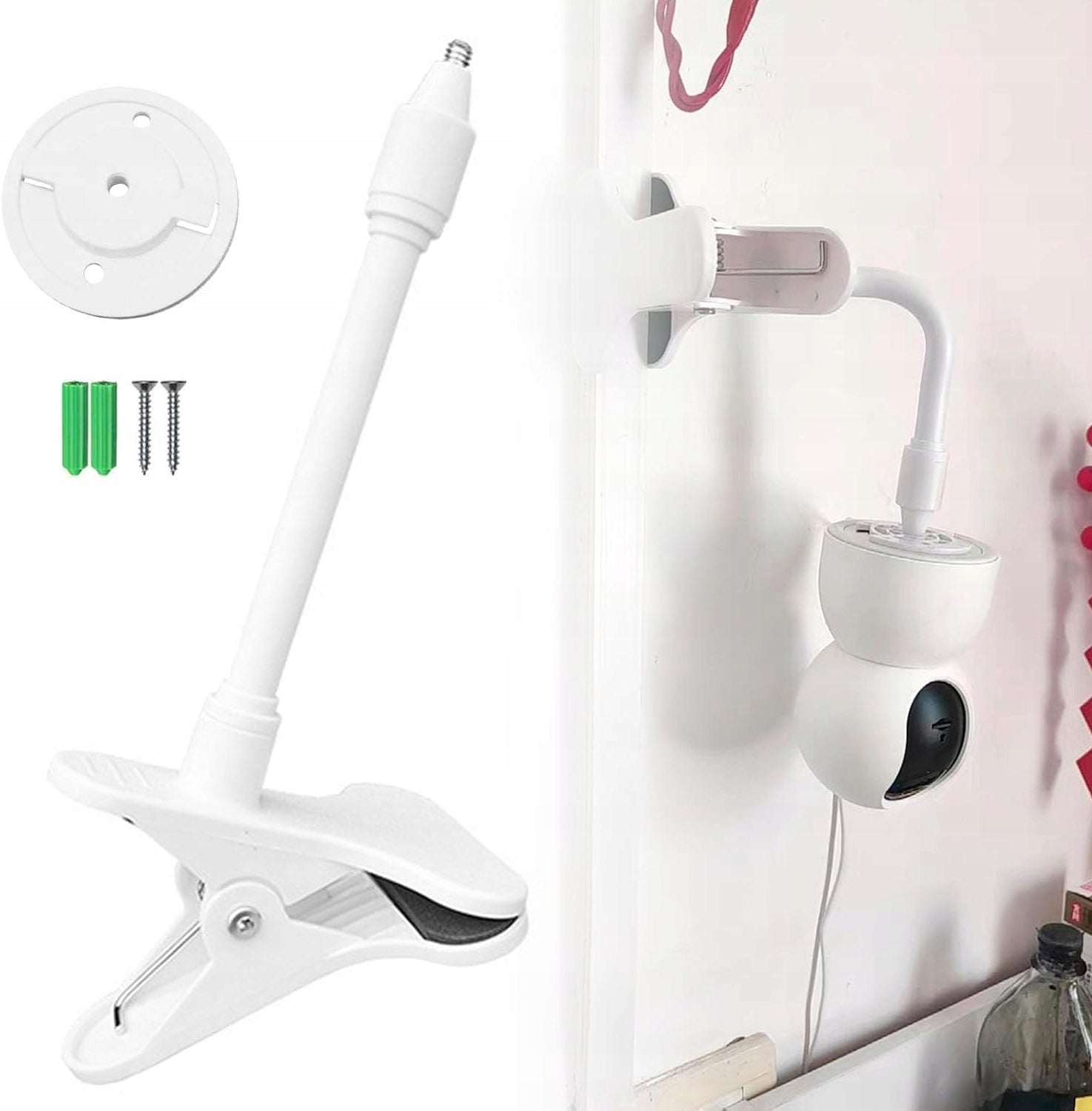 HANDLE FOR NANNY AND CAMERA WITHOUT DRILLING ROTATING 360 DEGREES