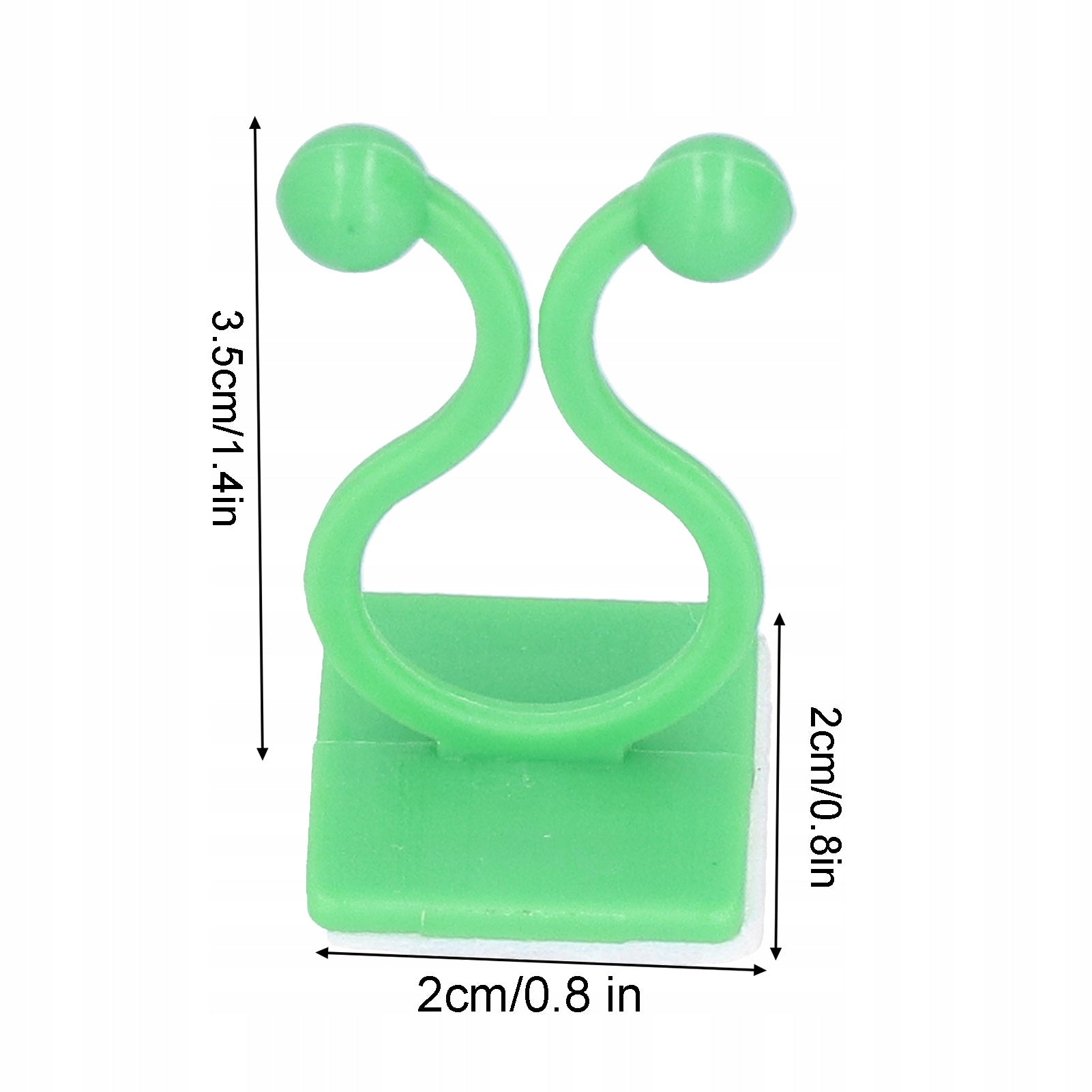 HANDLE HOOK FOR FIXING PLANT CREEPERS 100PCS SELF-ADHESIVE Color green