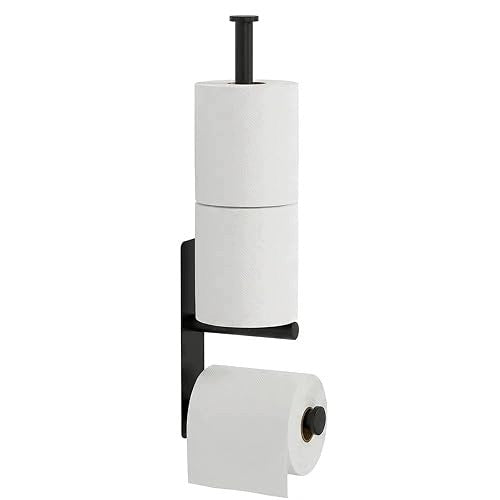 HANDLE TOILET PAPER BLACK STEEL SELF-ADHESIVE WITHOUT DRILLING Brand no brand