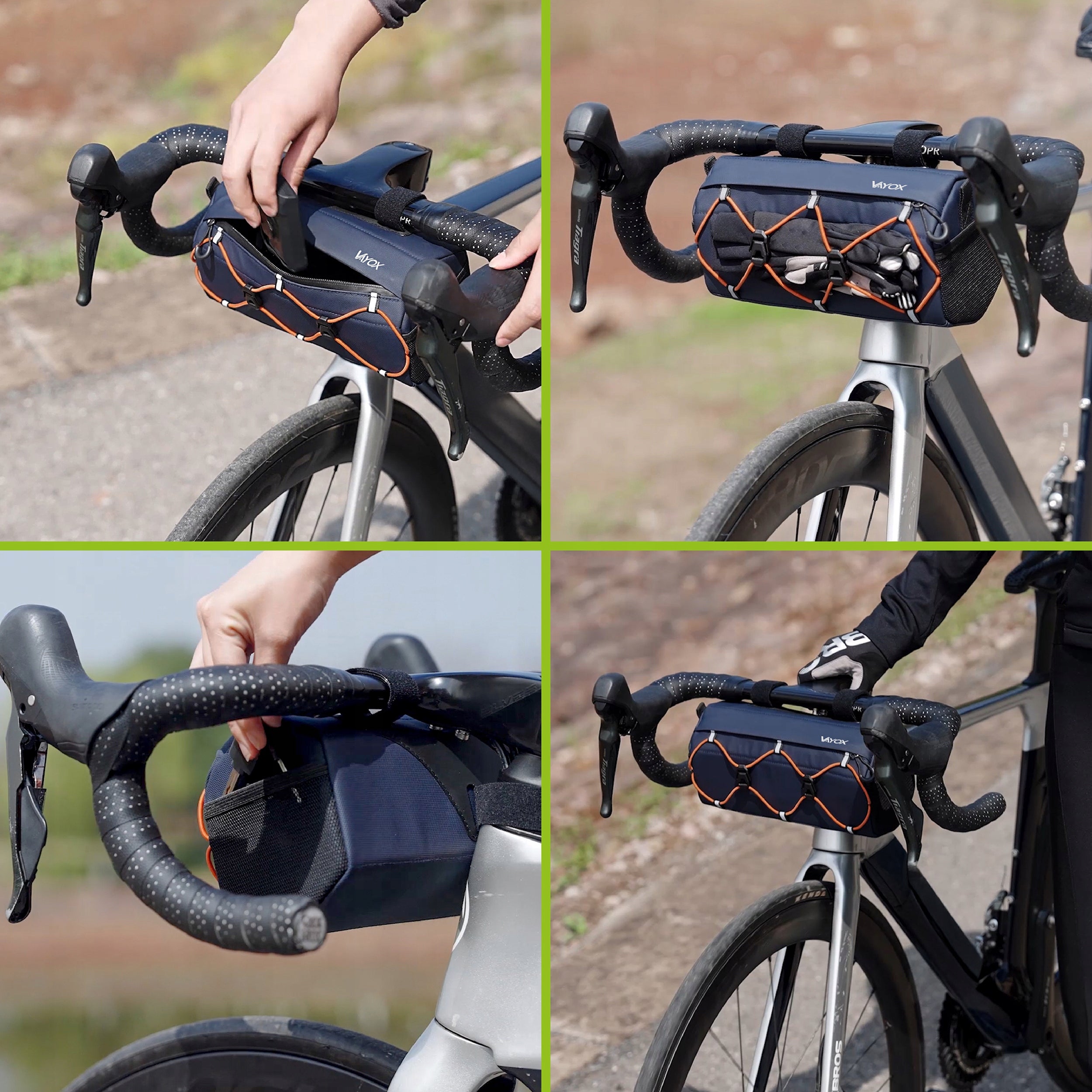 HANDLEBAR BAG BICYCLE POUCH FRONT BASKET VAYOX Kind front