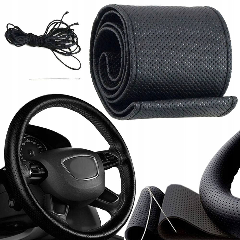 HANDLEBAR COVER OVERLAY LEATHER FOR HEM PERFORATED BLACK Manufacturer's catalog number 00029C12 POKROWIEC