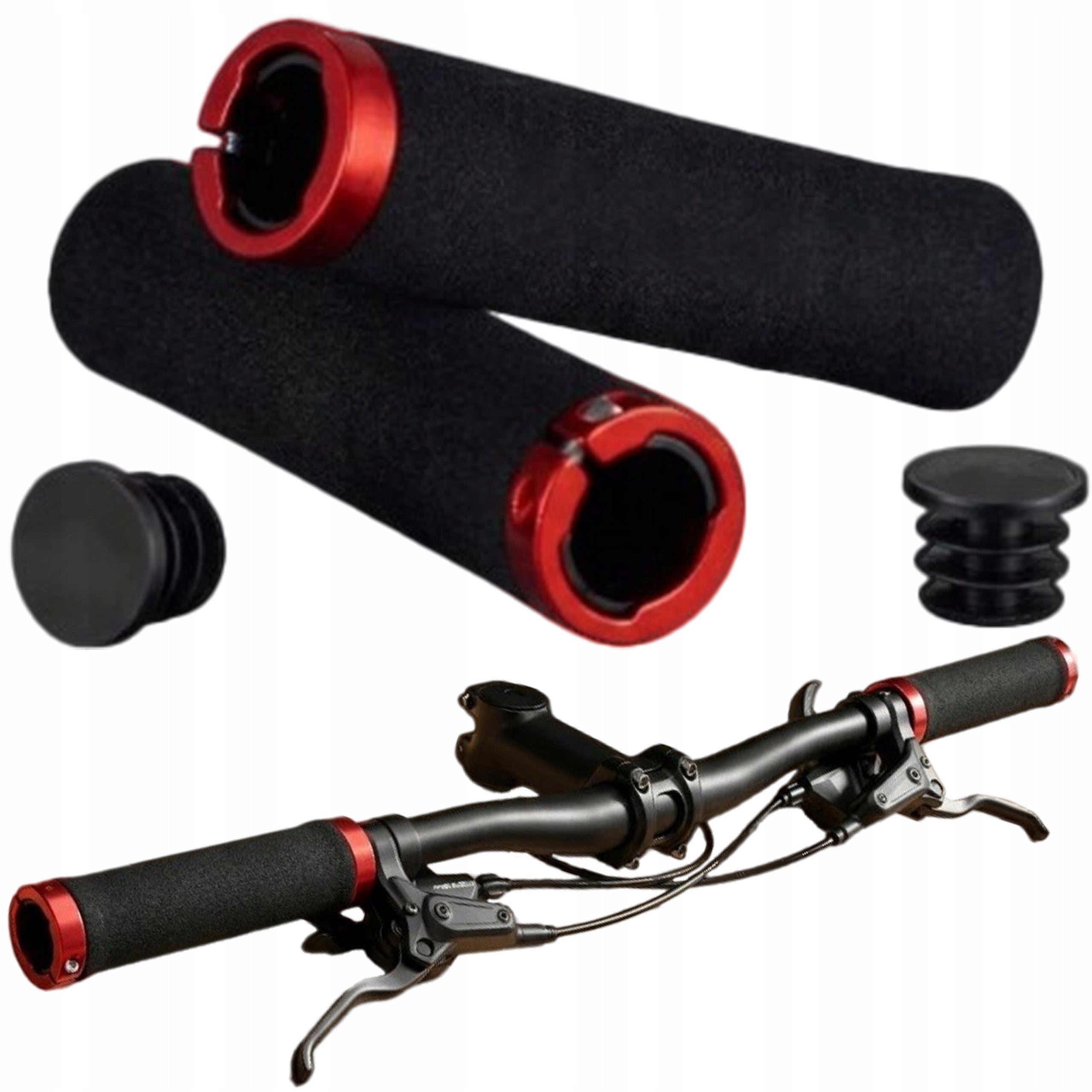 HANDLEBAR GRIPS BICYCLE GRIPS BLACK NON-SLIP TWISTED HANDLES 2PCS Manufacturer code UCHWYTY NA KIEROWNICĘ ROWER GÓRSKI MIEJSKI 2