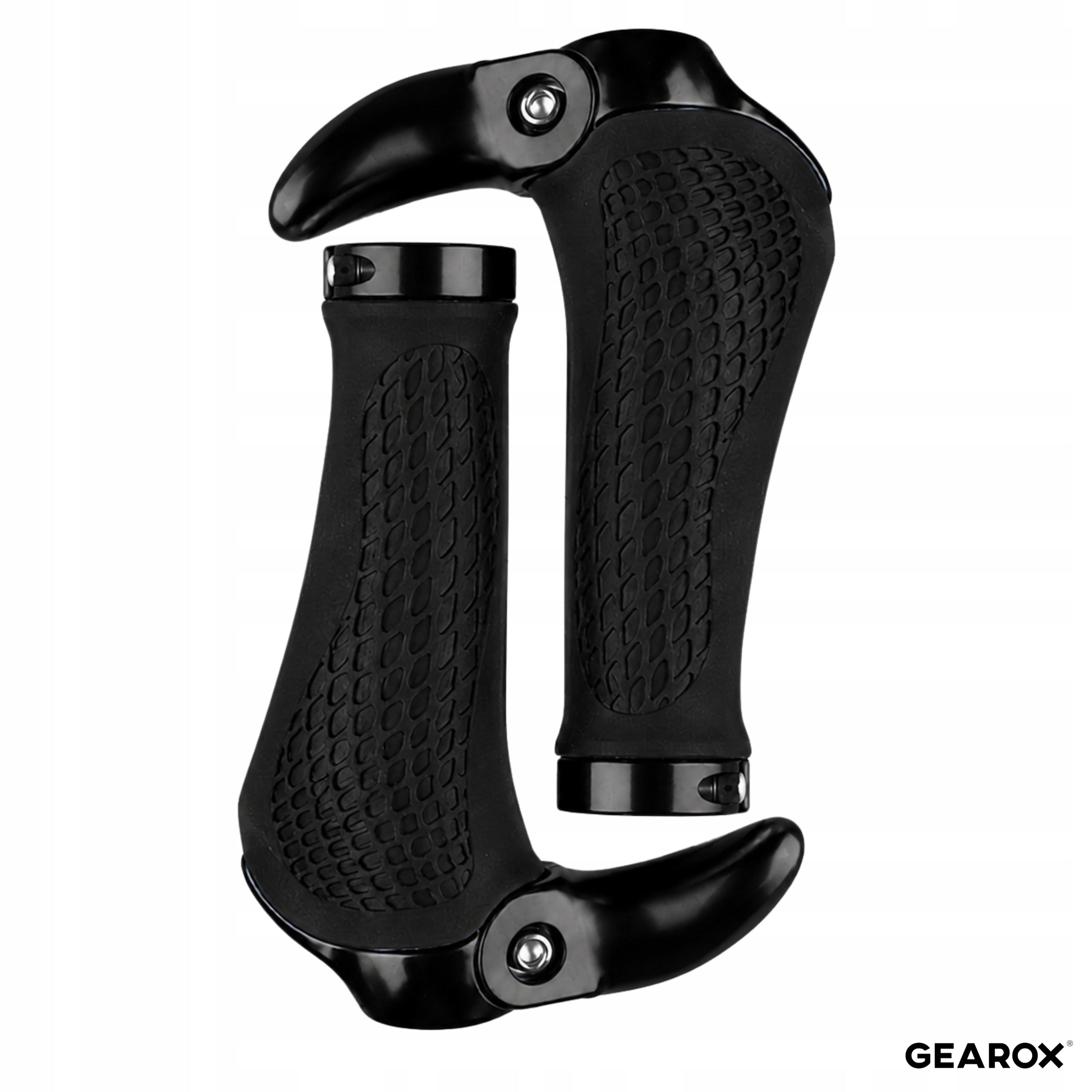 HANDLEBAR GRIPS BICYCLE RUBBER CORNERS ALUMINUM BLACK NON-SLIP Packaging status original