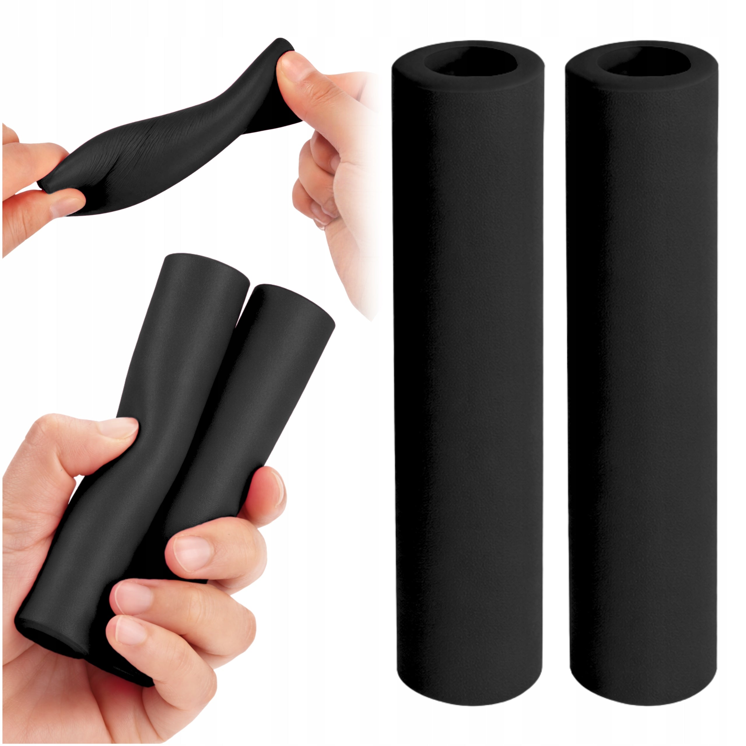HANDLEBAR GRIPS FOAM BICYCLE GRIPS BLACK NON-SLIP HANDLES