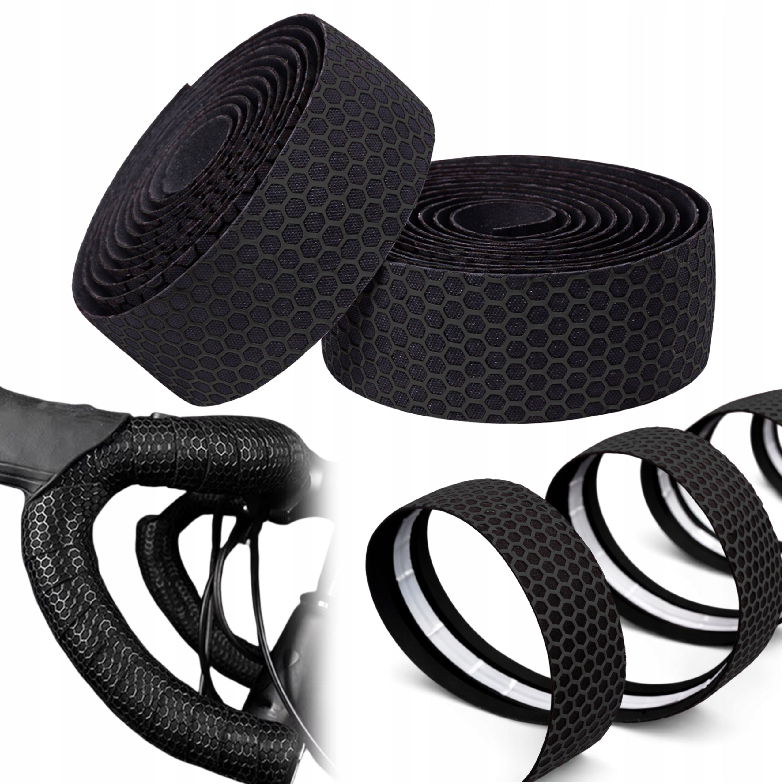 HANDLEBAR WRAP BICYCLE HANDLEBAR TAPE SOFT FOAM BLACK 2PCS