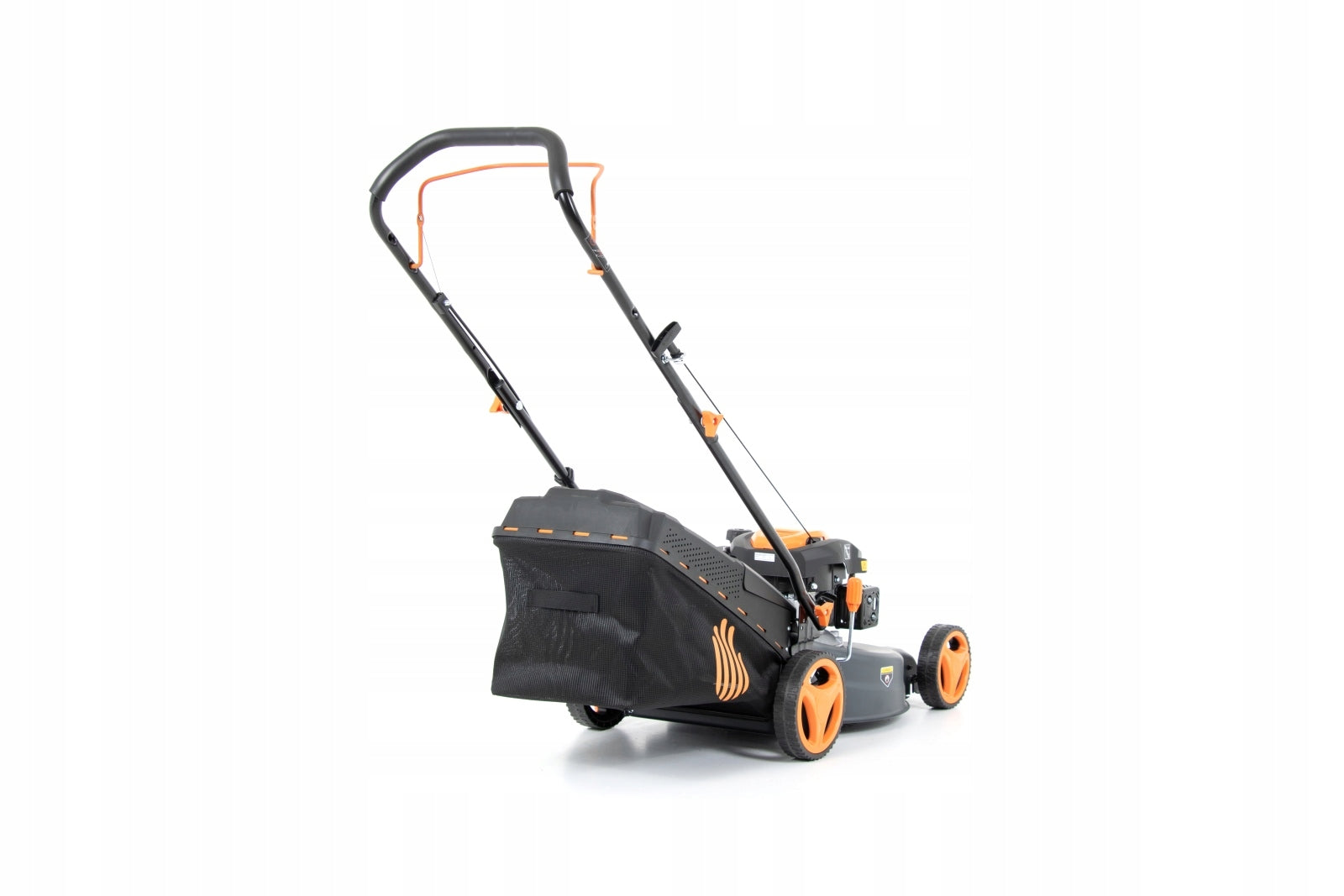 HANDY STRONG METAL COMBUSTION MOWER WITHOUT PUSH DRIVE 46cm 150cm3 BASKET Mowing width 46 cm