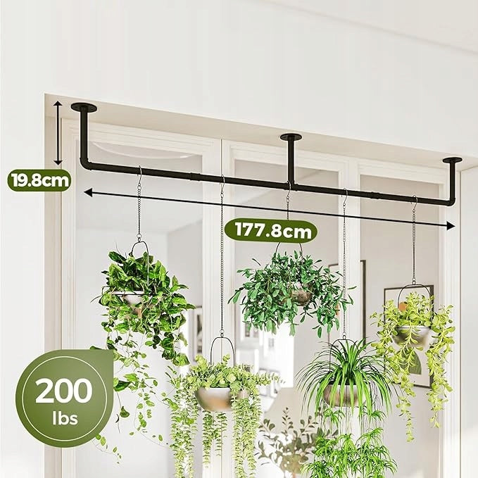 HANGER CURTAIN ROD FOR PLANT POTS METAL GARDEN HOME DECORATION Material metal