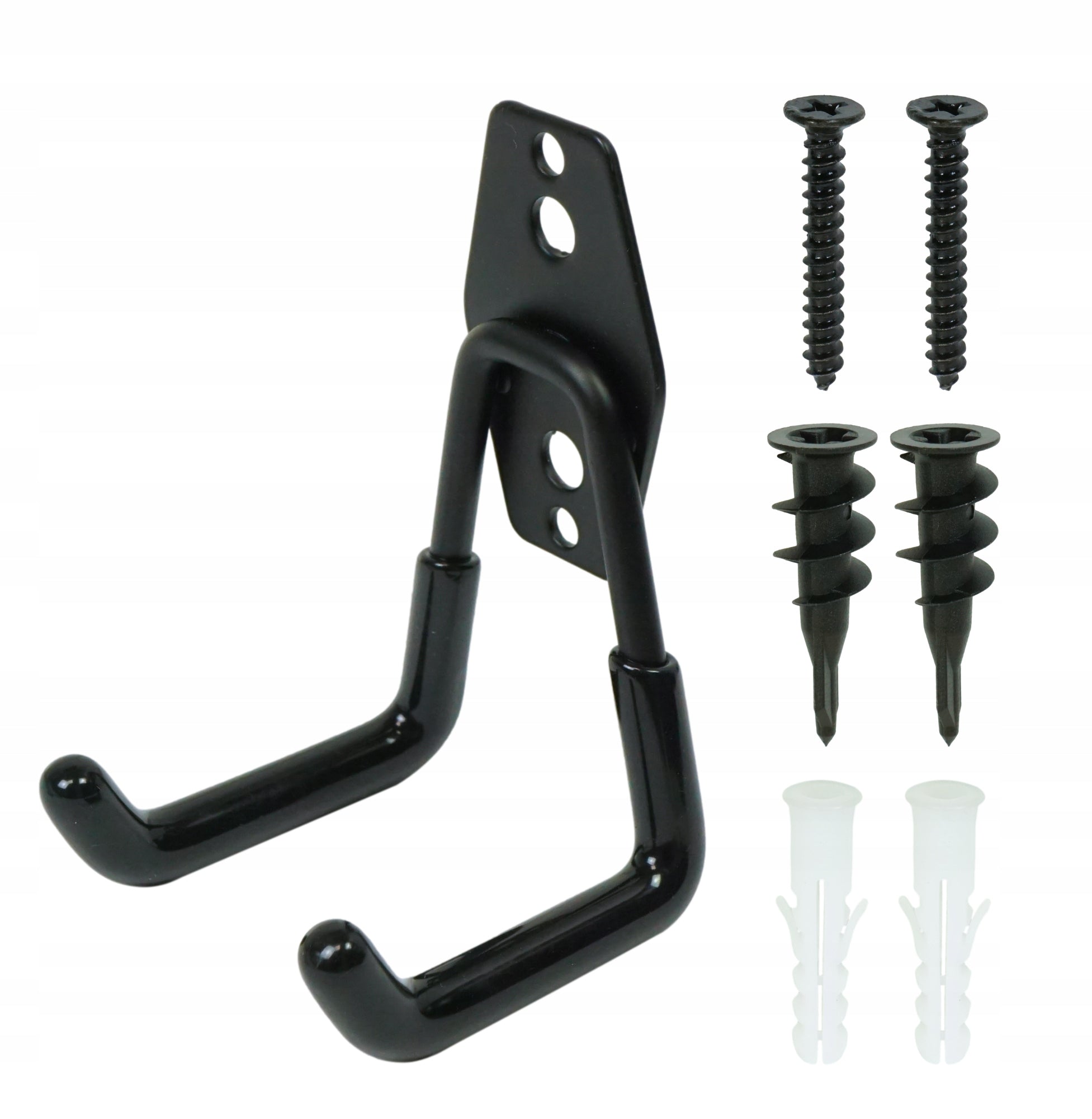 HANGER, DOUBLE HOOK, TOOL HOLDER BROOM MOPS SHOVELS RAKE BIKE Length 7 cm