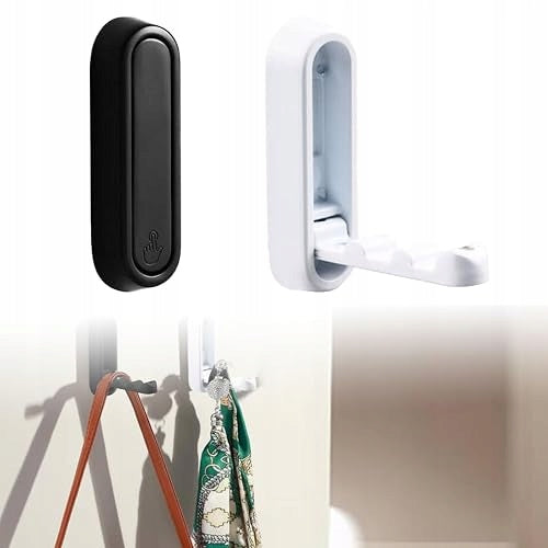 HANGER FOLDING WALL ALUMINUM CLOTHES HOOK JACKET 2 PCS