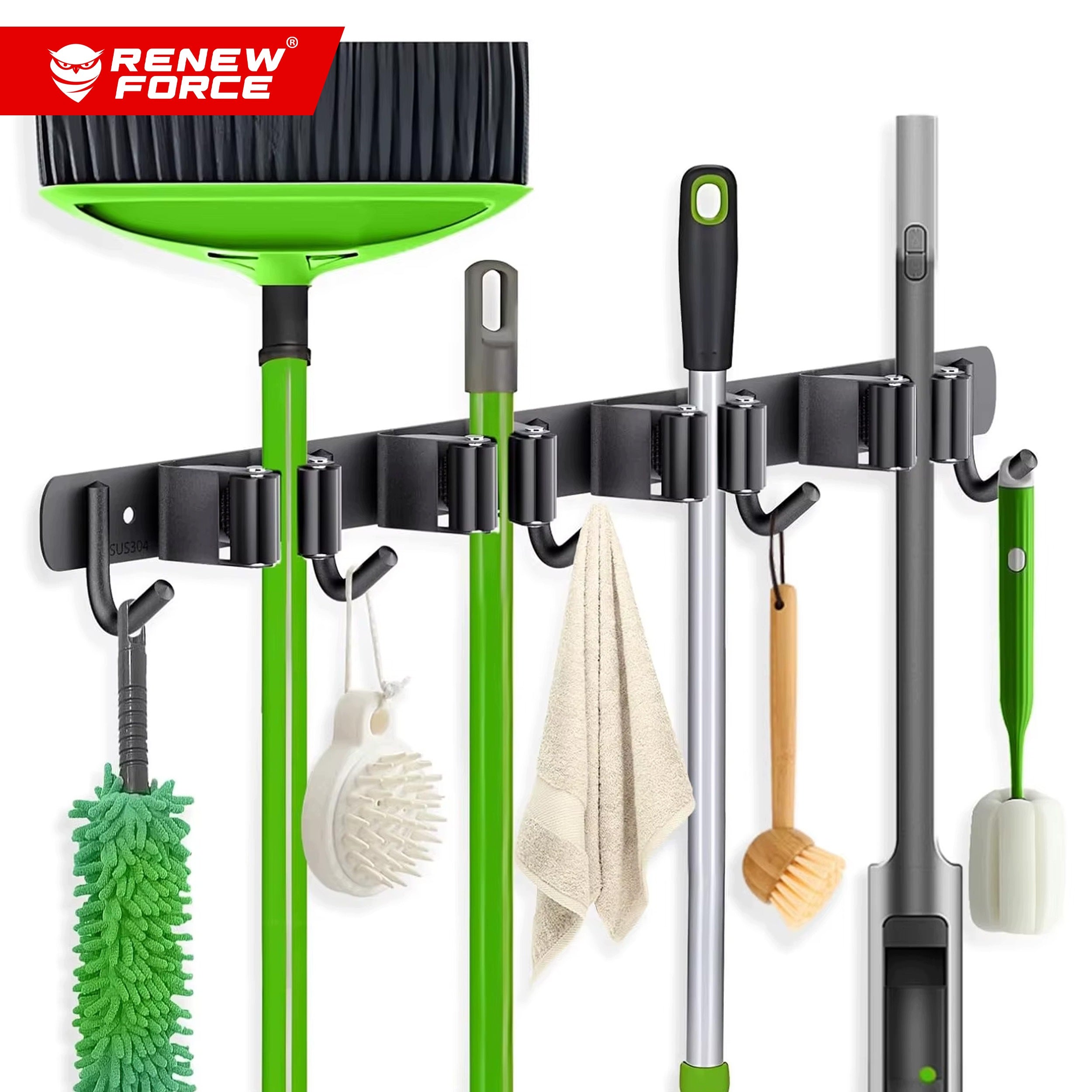 HANGER GARDEN TOOL HOLDER BROOM MOP RAKE WALL BRUSHES Manufacturer code ORGANIZER OGRODOWY GARAŻOWY ZE STALI SZCZOTKI