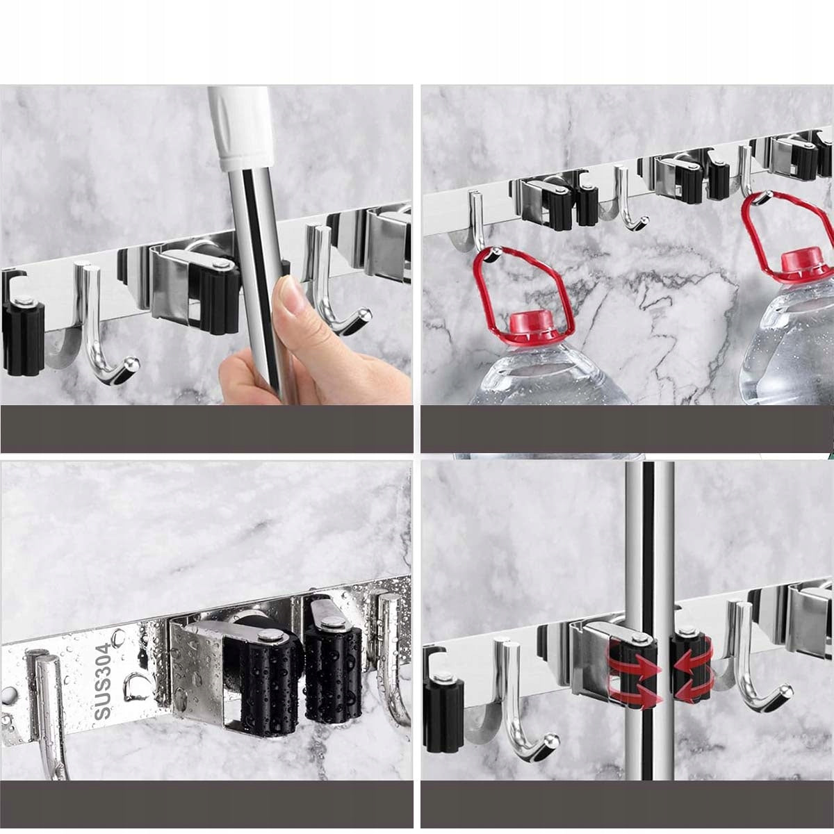 HANGER GARDEN TOOL HOLDER BROOM MOP RAKE WALL BRUSHES Packaging status original