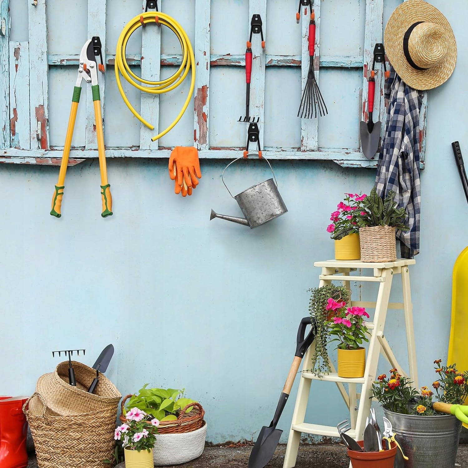 HANGER, HOOK, GARAGE TOOL HOLDER FOR BICYCLE, WHEELS, TIRES, GARDEN HOSE Brand Global Service