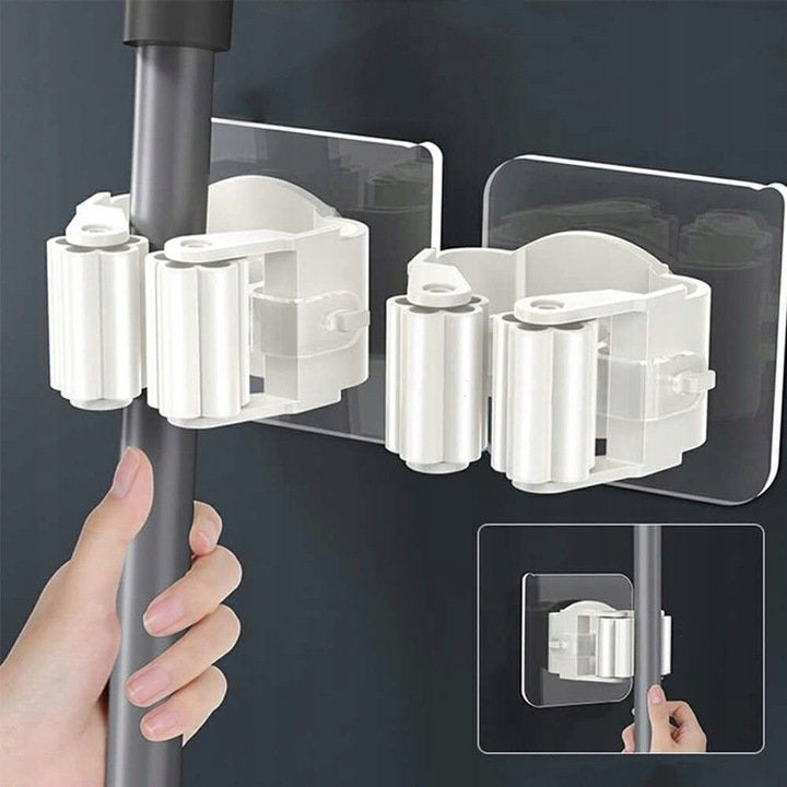 HANGER MOP HOLDER BROOM RAKE TOOLS SELF-ADHESIVE ORGANIZER Length 5 cm