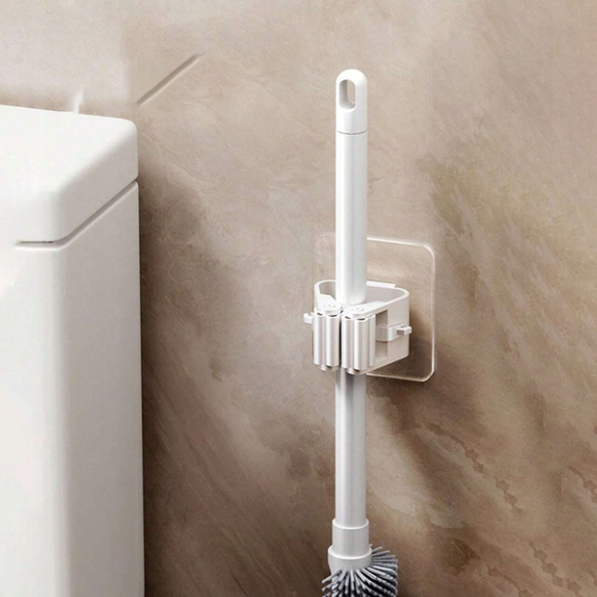 HANGER MOP HOLDER BROOM RAKE TOOLS SELF-ADHESIVE ORGANIZER Maximum load 3 kg
