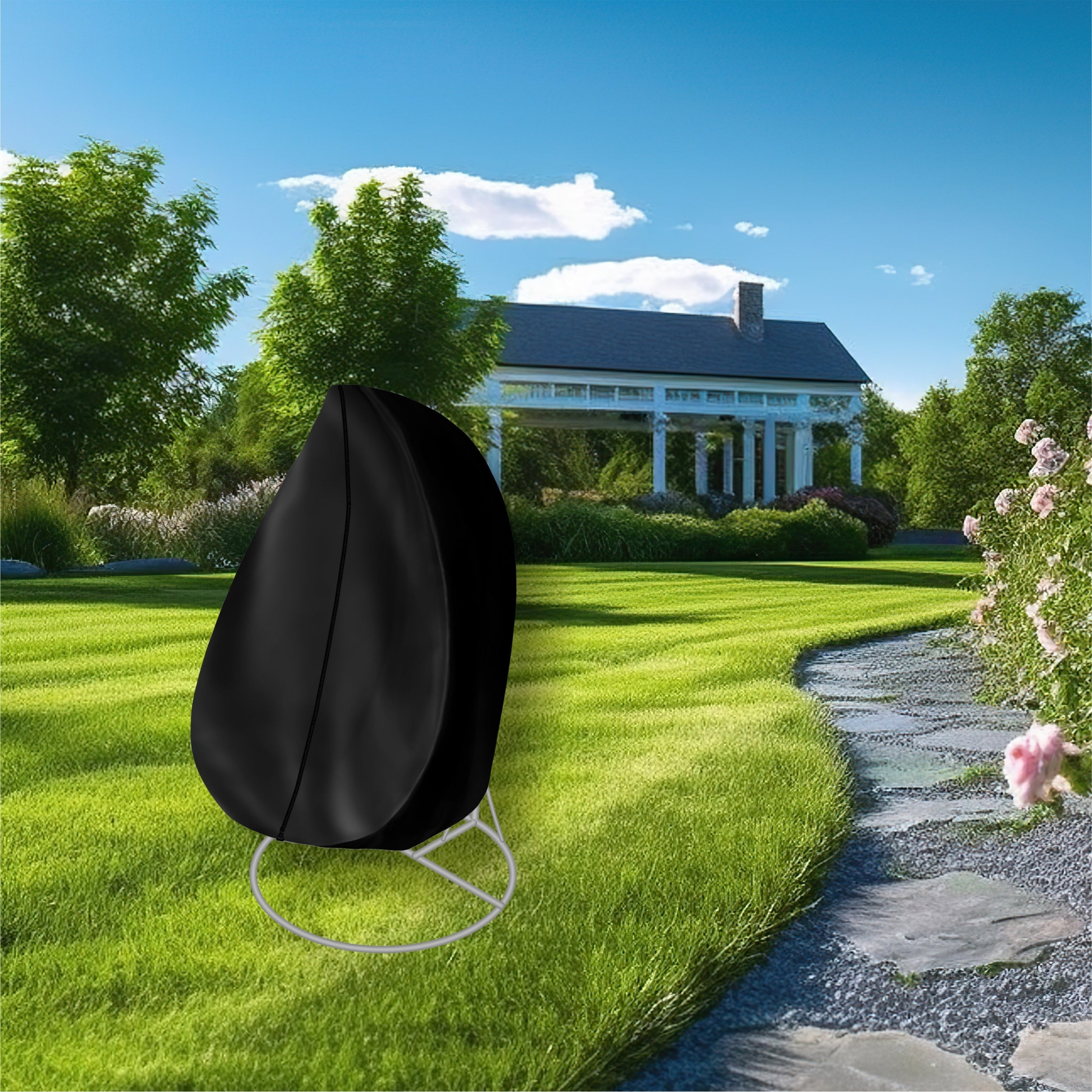 HANGING CHAIR COVER cocoon garden swing with frame ø70 cm H 195 cm Packaging status original