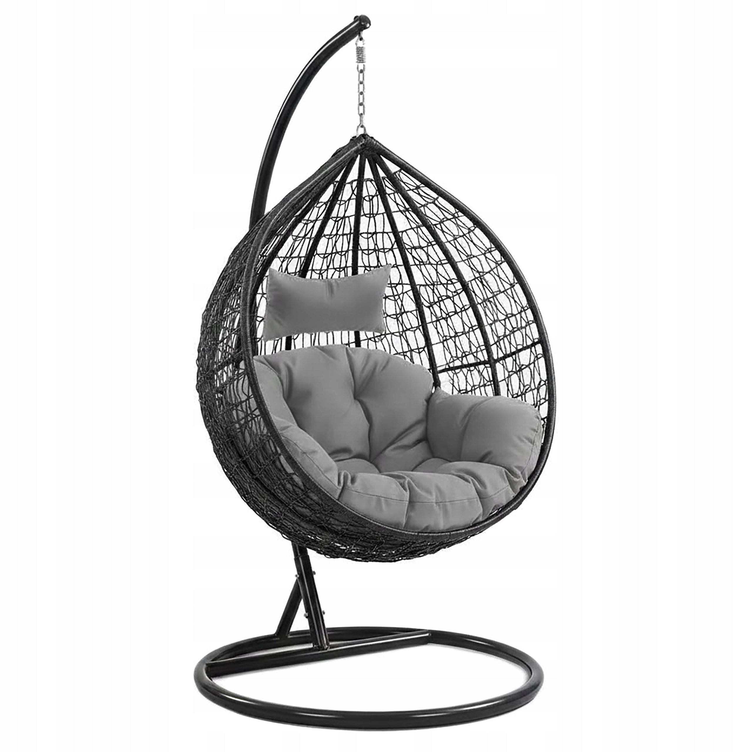 HANGING CHAIR GARDEN ROCKING BASKET SWING EGG COCOON + LARGE PILLOWS Maximum load 128 kg