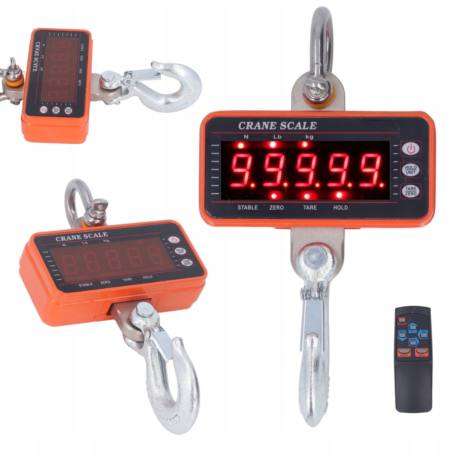 HANGING CRANE HOOK SCALE 1500KG 1,5T ELECTRONIC STORAGE LED
